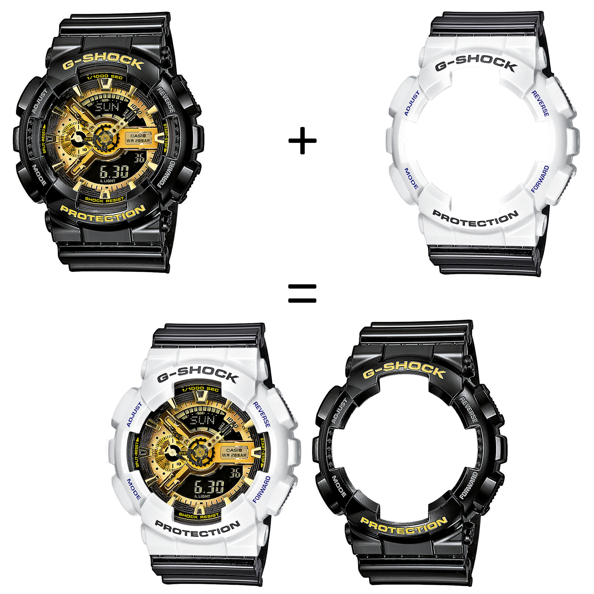 Casio SET GA-110GB-1AER + BEZEL 10347600 + PASEK 10378391 zegarek - miniatura 2