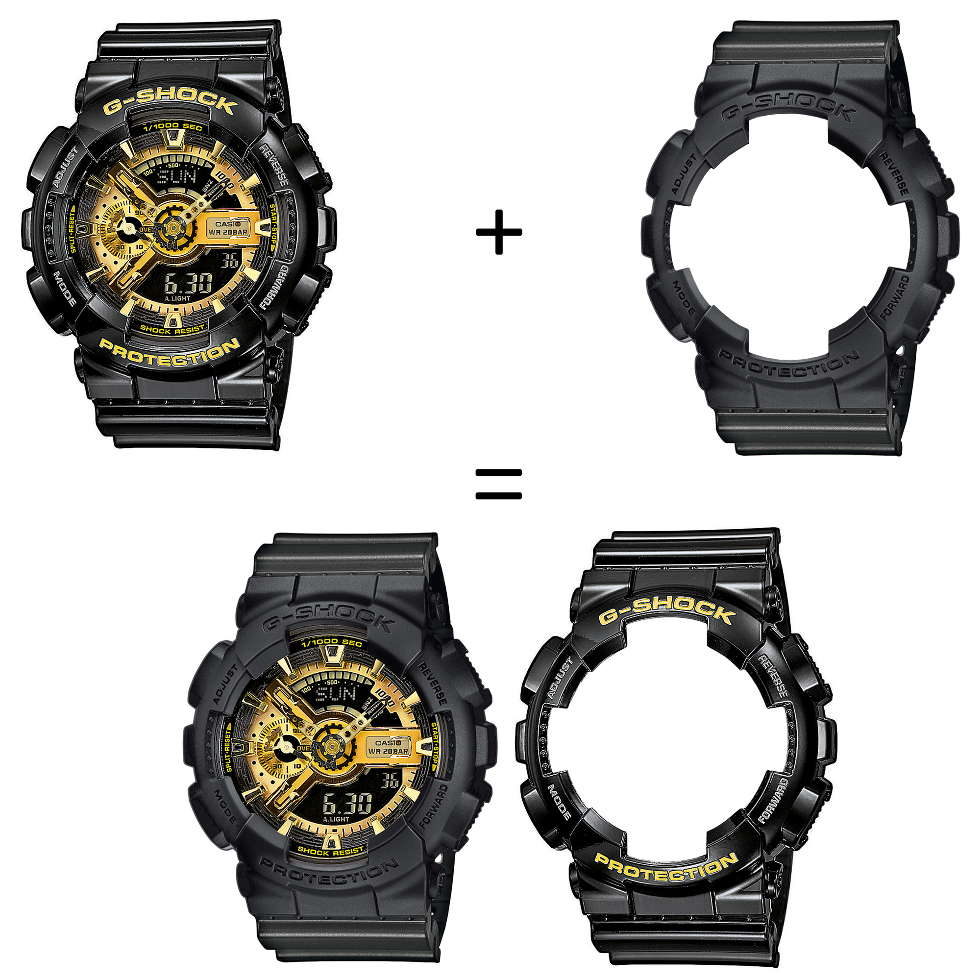 Casio SET GA-110GB-1AER + BEZEL 10358741 + PASEK 10467764 zegarek