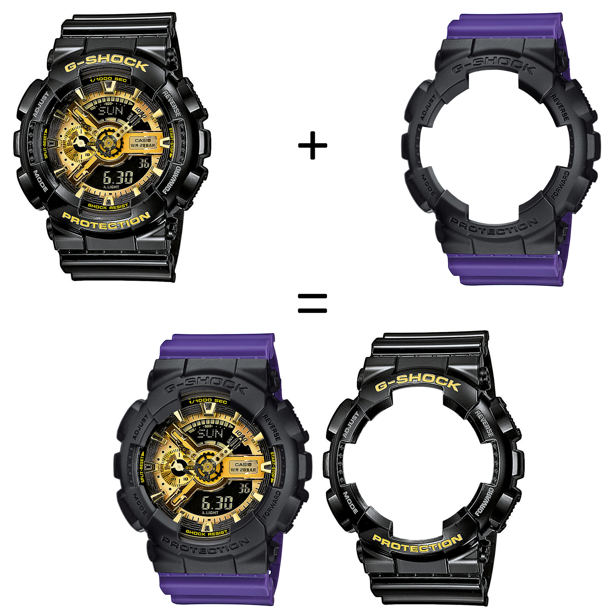 Casio SET GA-110GB-1AER + BEZEL 10358741 + PASEK 10498156 zegarek - miniatura 2