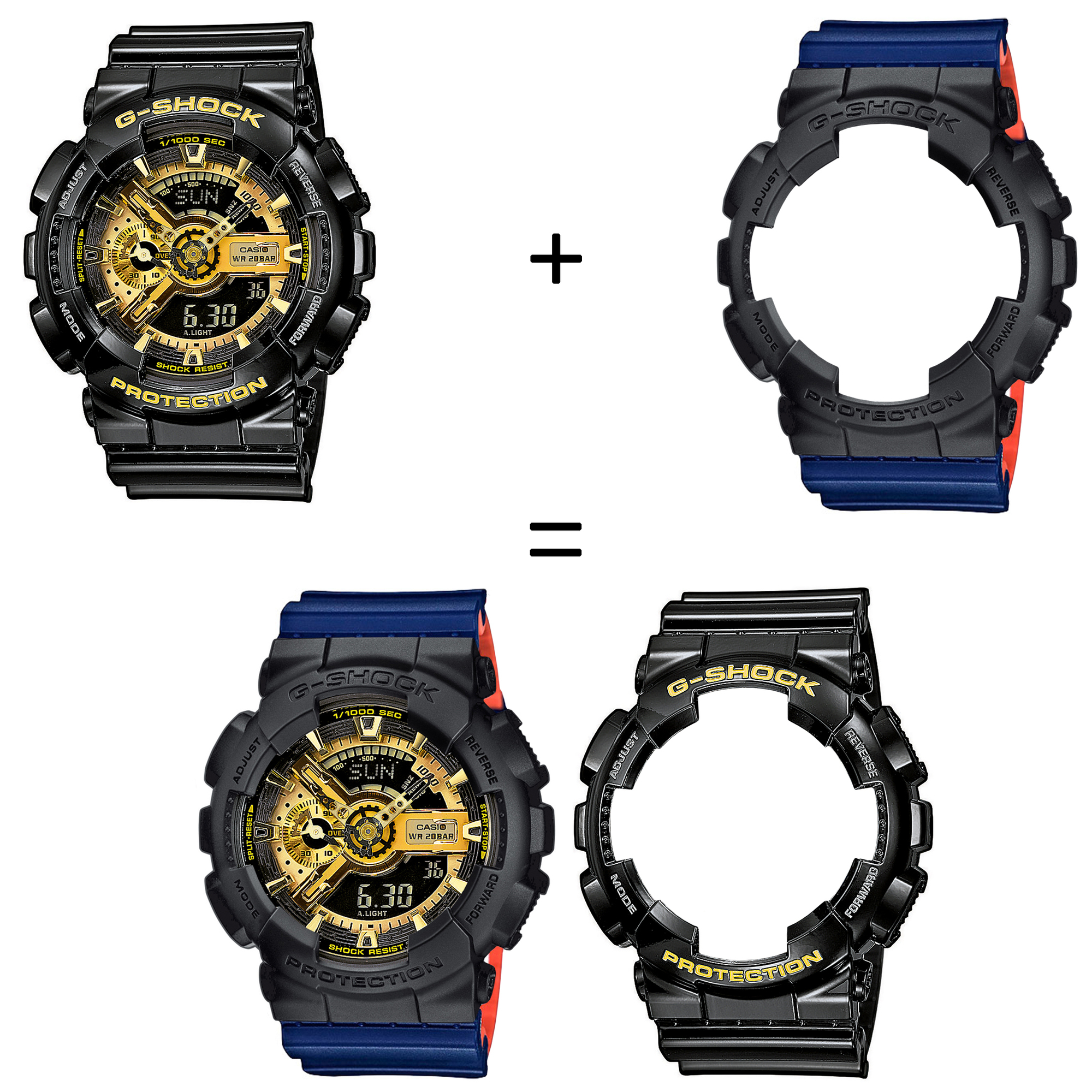 Casio SET GA-110GB-1AER + BEZEL 10358741 + PASEK 10527467 zegarek