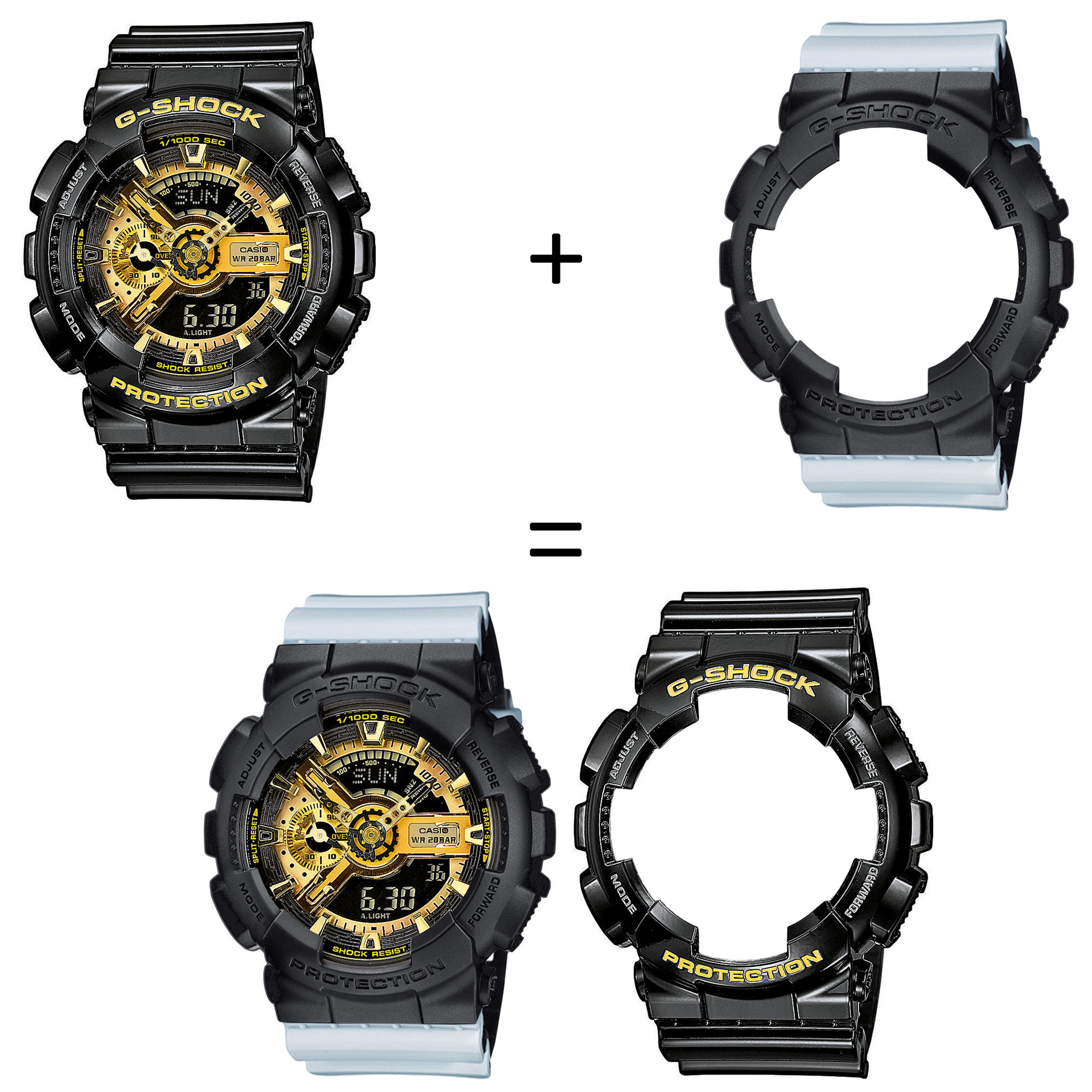 Casio SET GA-110GB-1AER + BEZEL 10358741 + PASEK 10527469 zegarek - miniatura 2