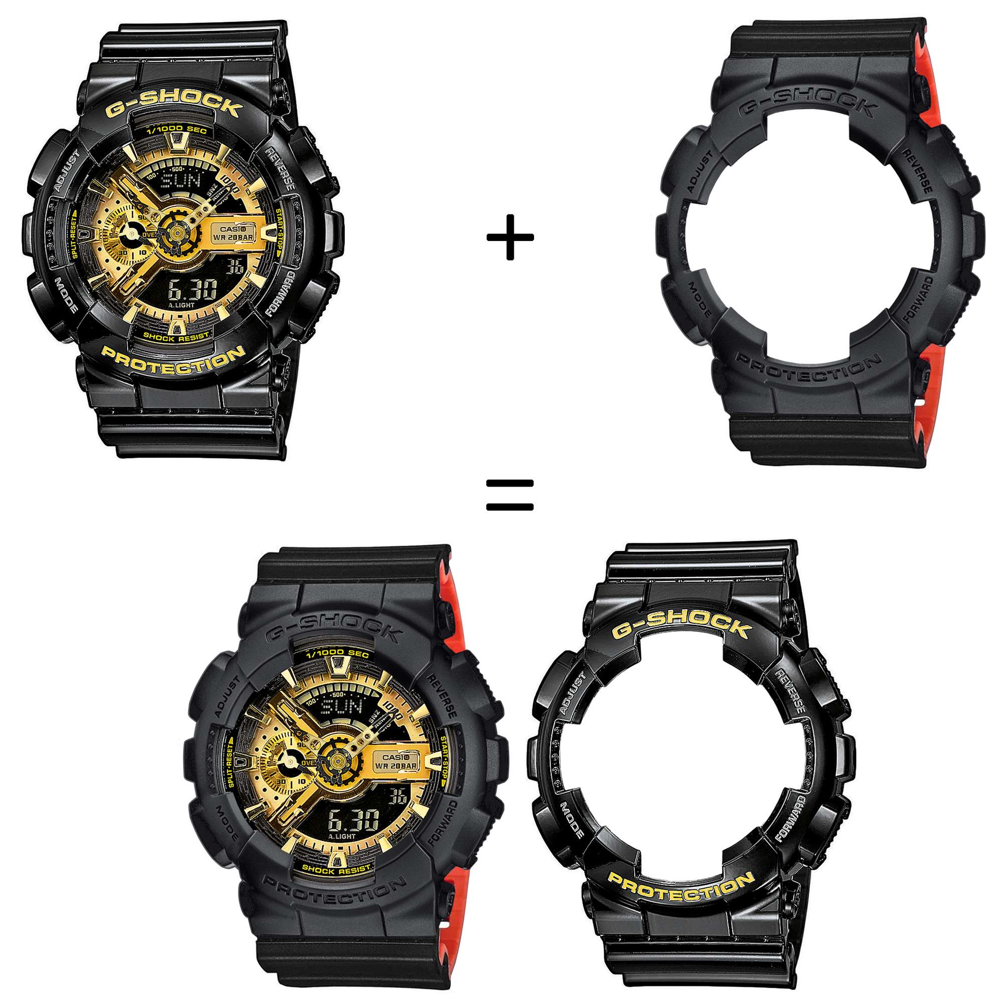 Casio SET GA-110GB-1AER + BEZEL 10358741 + PASEK 10577142 zegarek