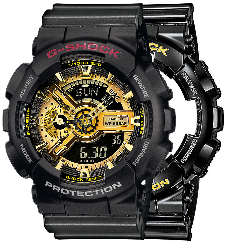  Casio G-SHOCK SET GA-110GB-1AER + BEZEL 10378531 + PASEK 10467764 