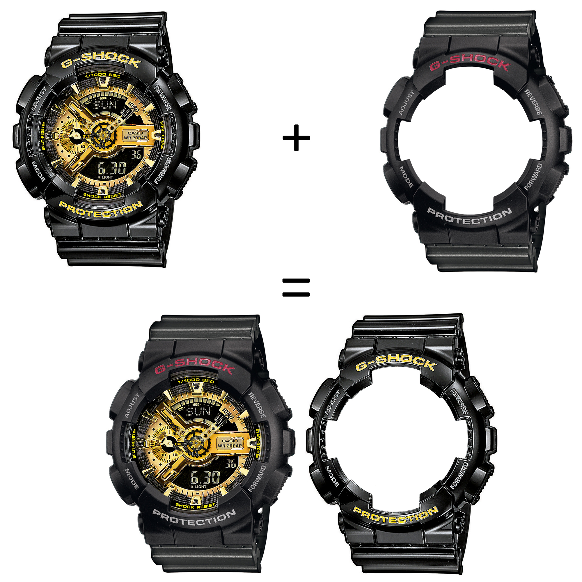 Casio SET GA-110GB-1AER + BEZEL 10378531 + PASEK 10467764 zegarek - miniatura 2