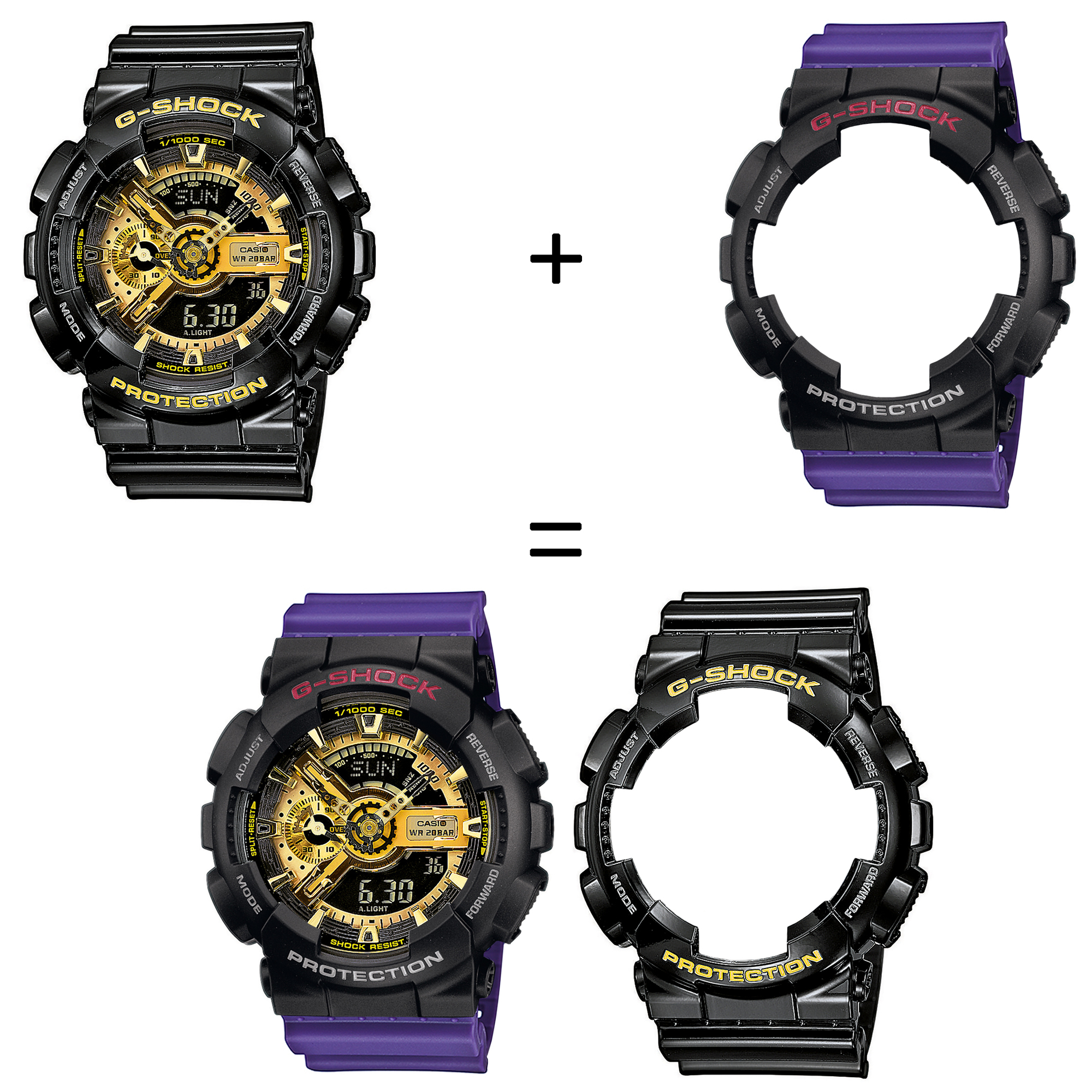 Casio SET GA-110GB-1AER + BEZEL 10378531 + PASEK 10498156 zegarek - miniatura 2