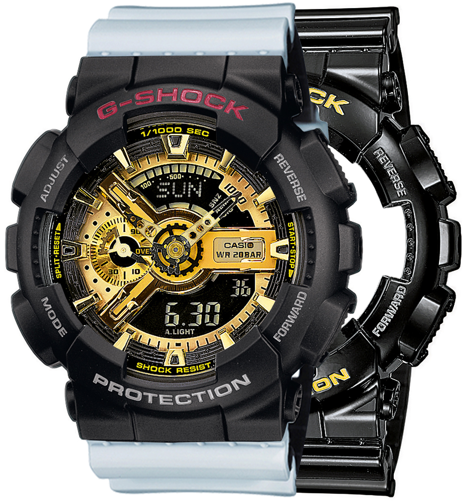  Casio G-SHOCK SET GA-110GB-1AER + BEZEL 10378531 + PASEK 10527469 