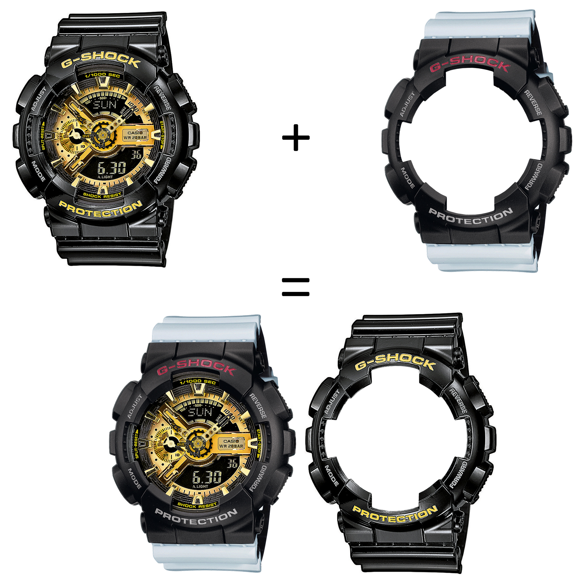 Casio SET GA-110GB-1AER + BEZEL 10378531 + PASEK 10527469 zegarek - miniatura 2