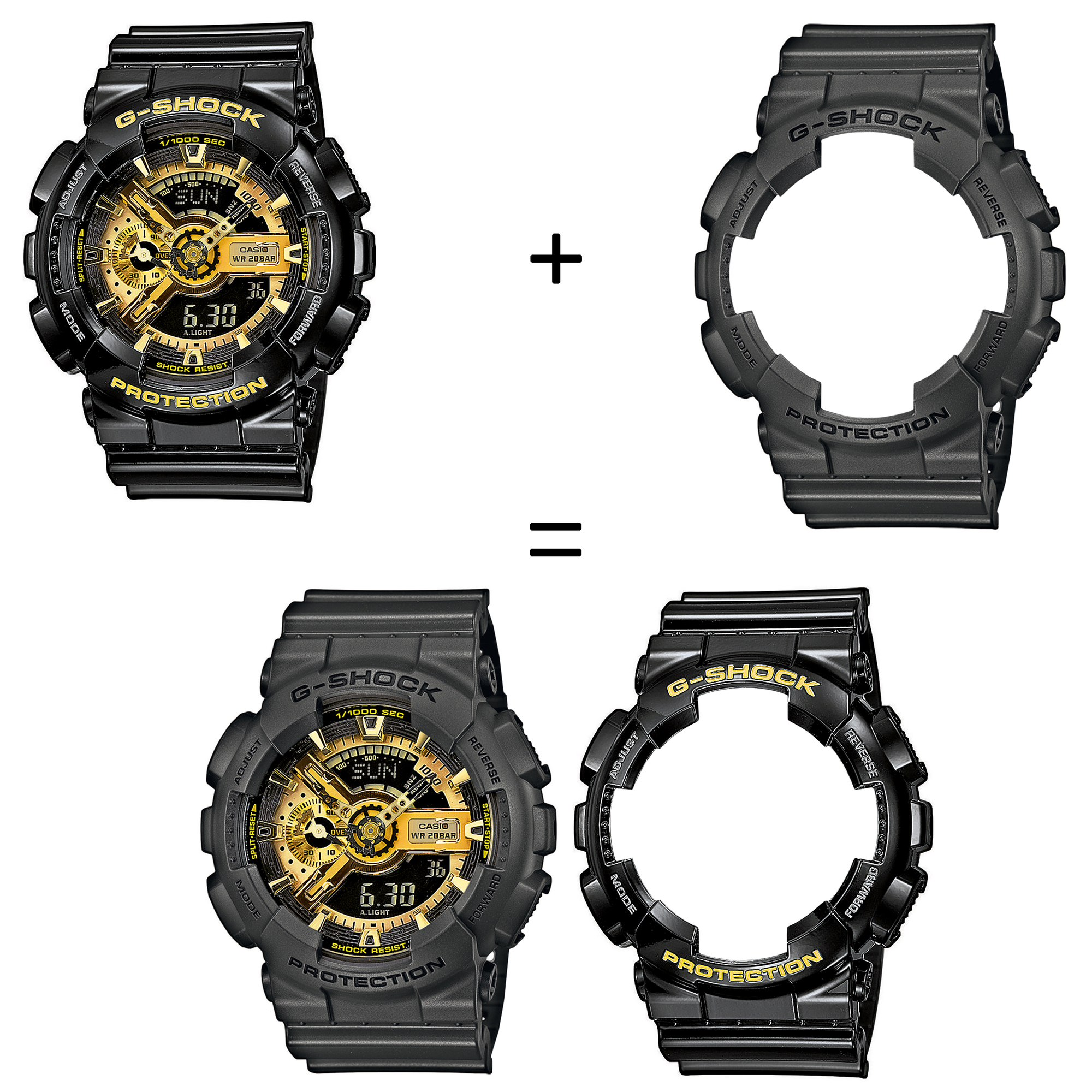 Casio SET GA-110GB-1AER + BEZEL 10467795 + PASEK 10467764 zegarek - miniatura 2