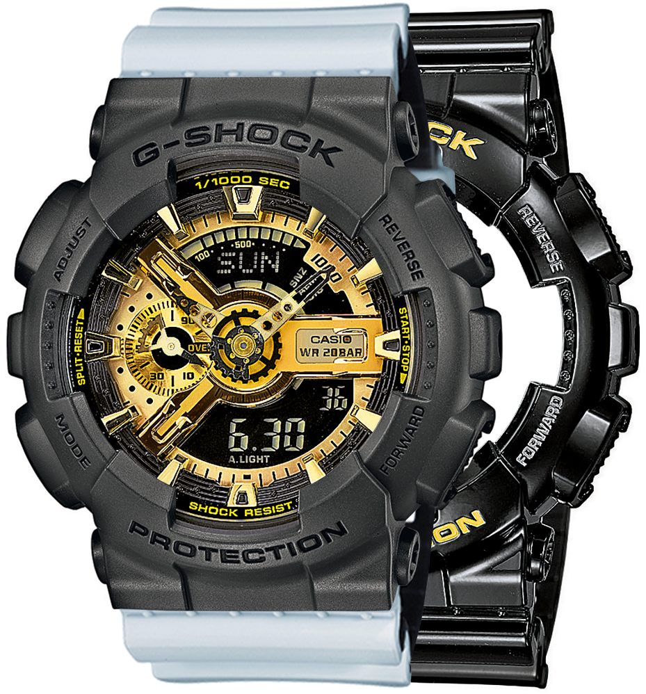  Casio G-SHOCK SET GA-110GB-1AER + BEZEL 10467795 + PASEK 10527469 