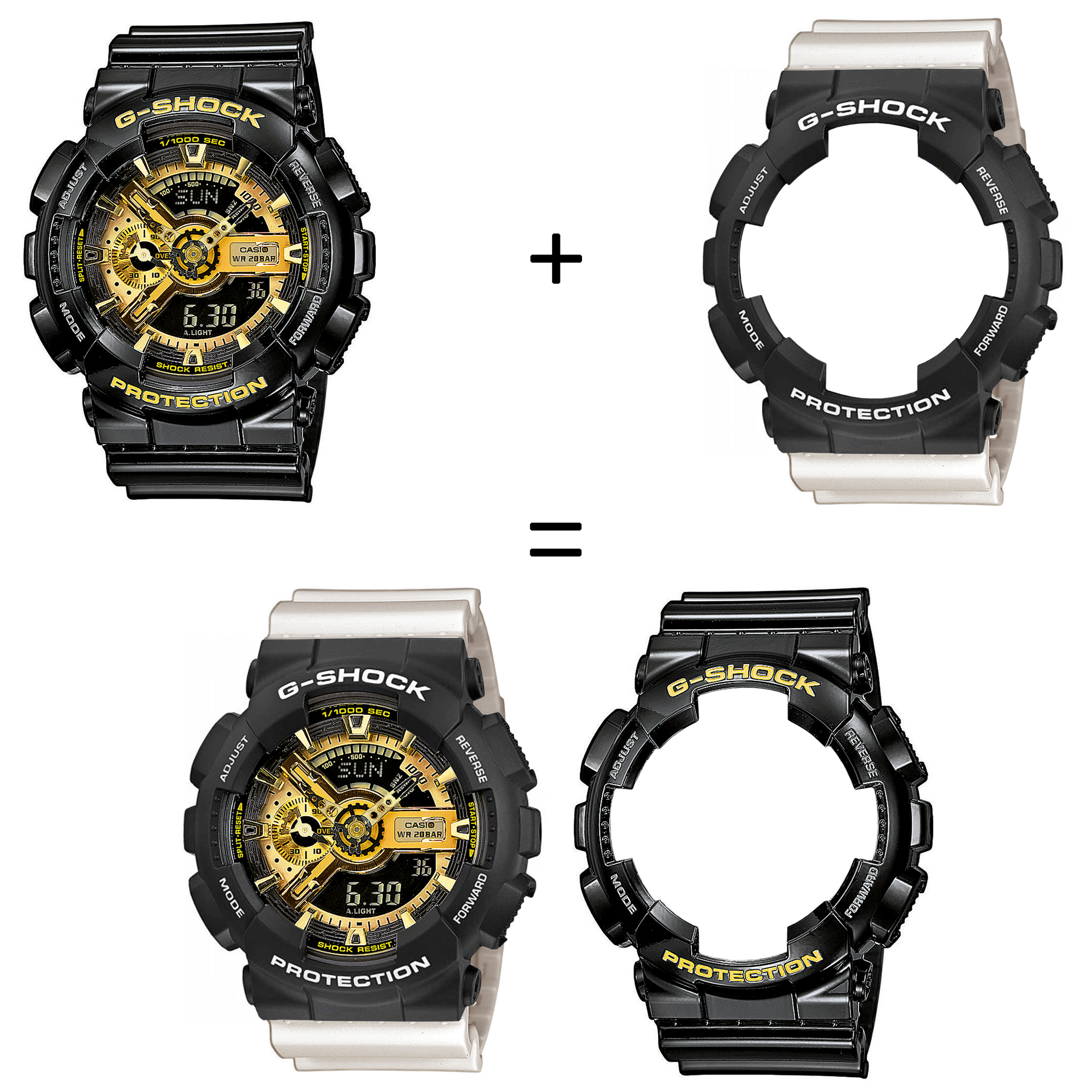 Casio SET GA-110GB-1AER + BEZEL 10508136 + PASEK 10395227 zegarek