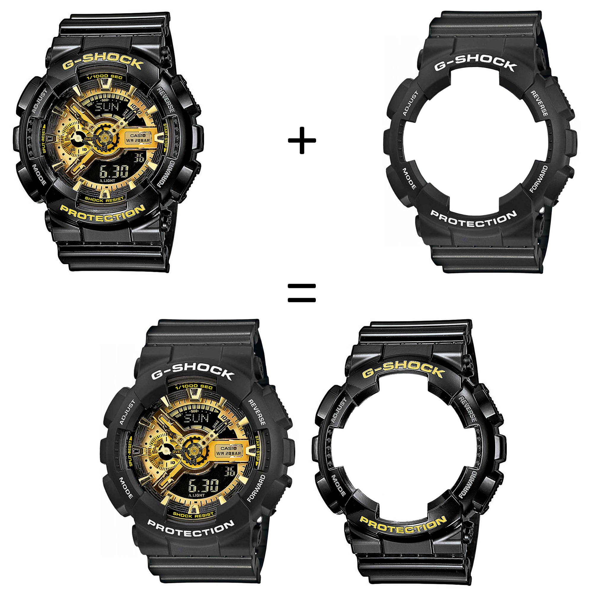 Casio SET GA-110GB-1AER + BEZEL 10508136 + PASEK 10467764 zegarek