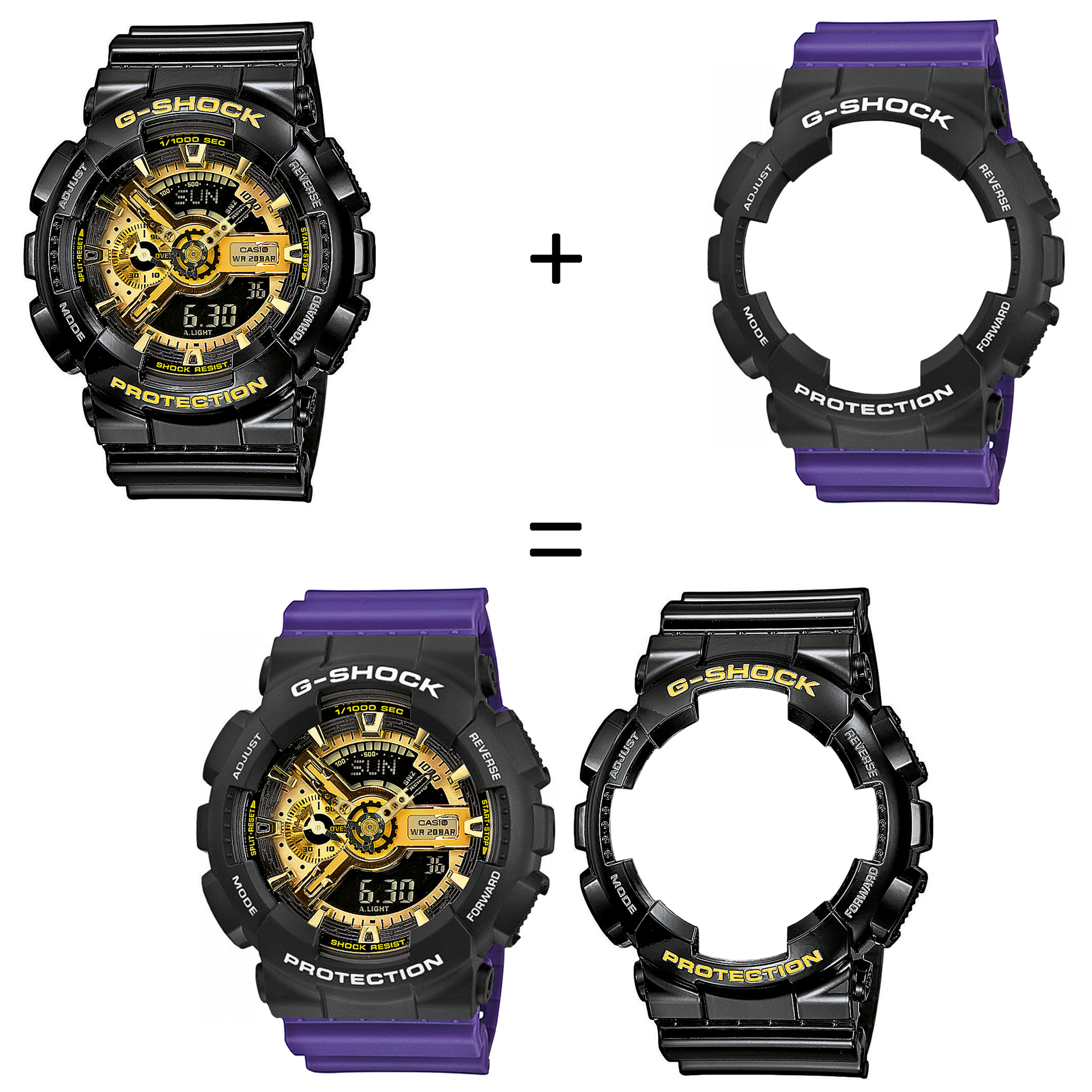 Casio SET GA-110GB-1AER + BEZEL 10508136 + PASEK 10498156 zegarek - miniatura 2