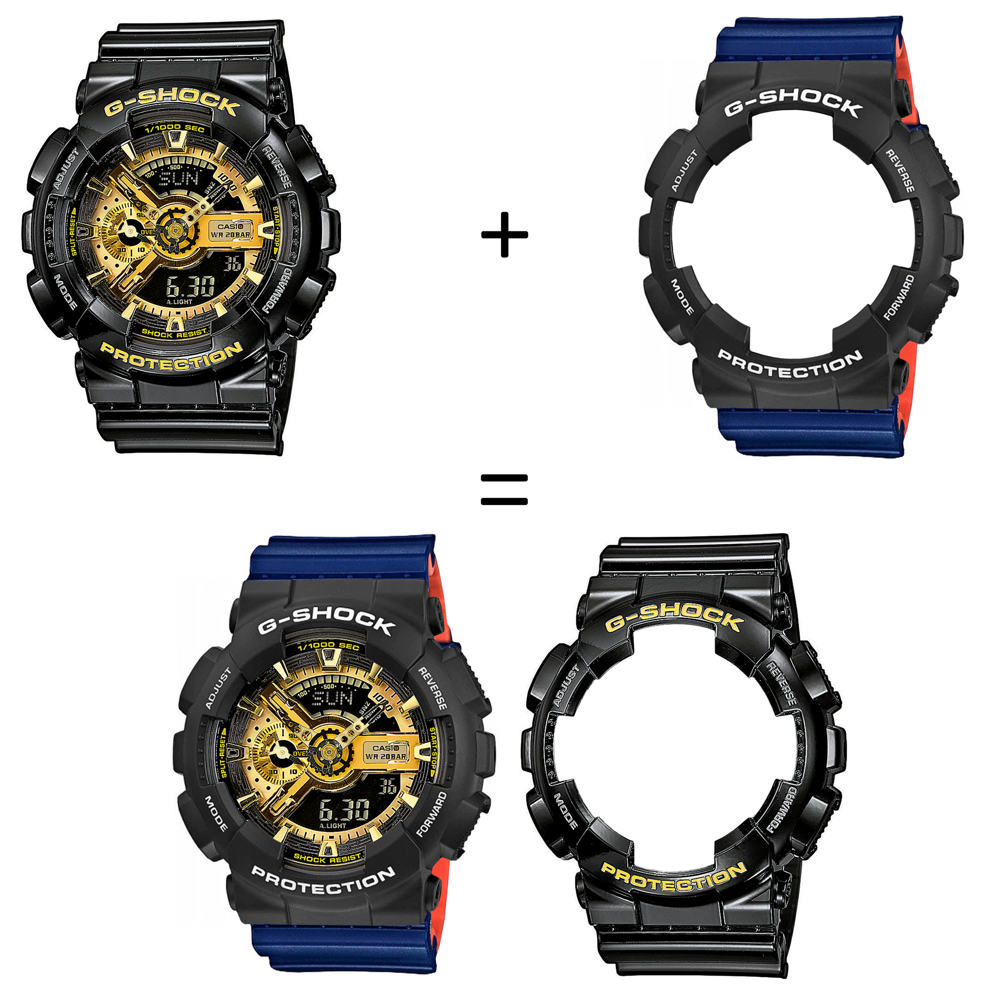 Casio SET GA-110GB-1AER + BEZEL 10508136 + PASEK 10527467 zegarek