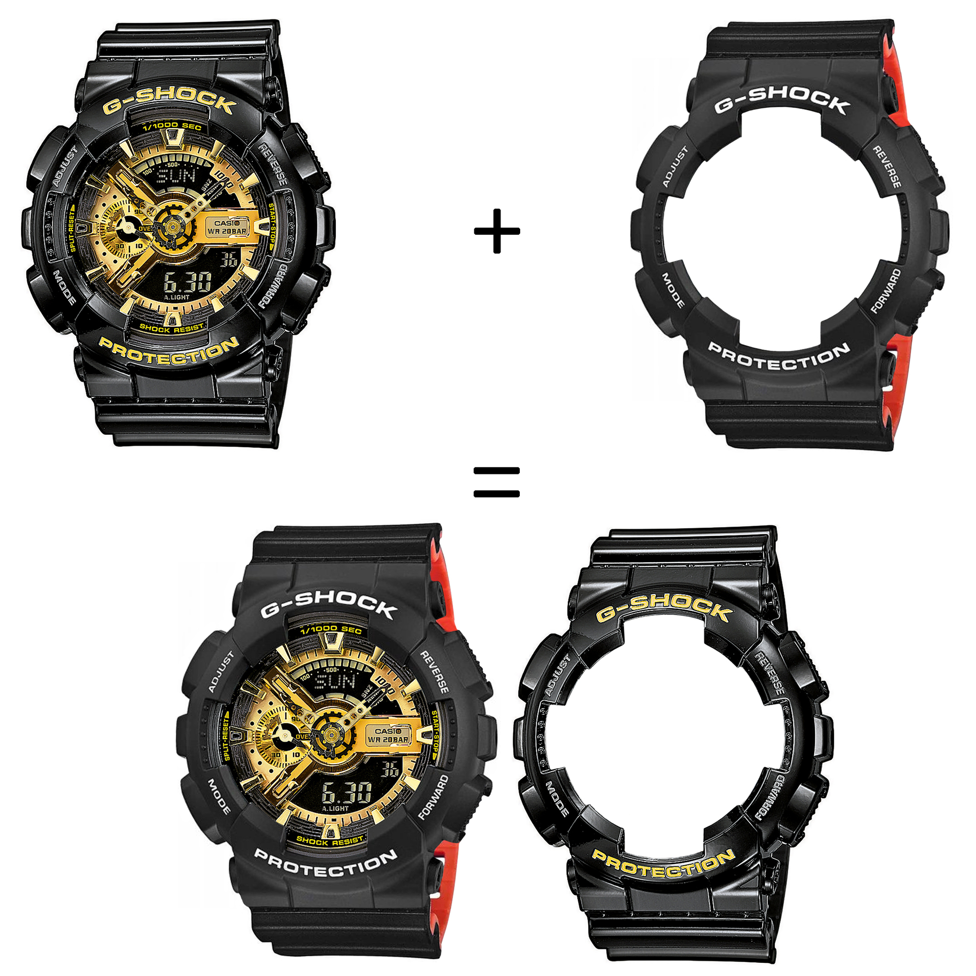 Casio SET GA-110GB-1AER + BEZEL 10508136 + PASEK 10577142 zegarek