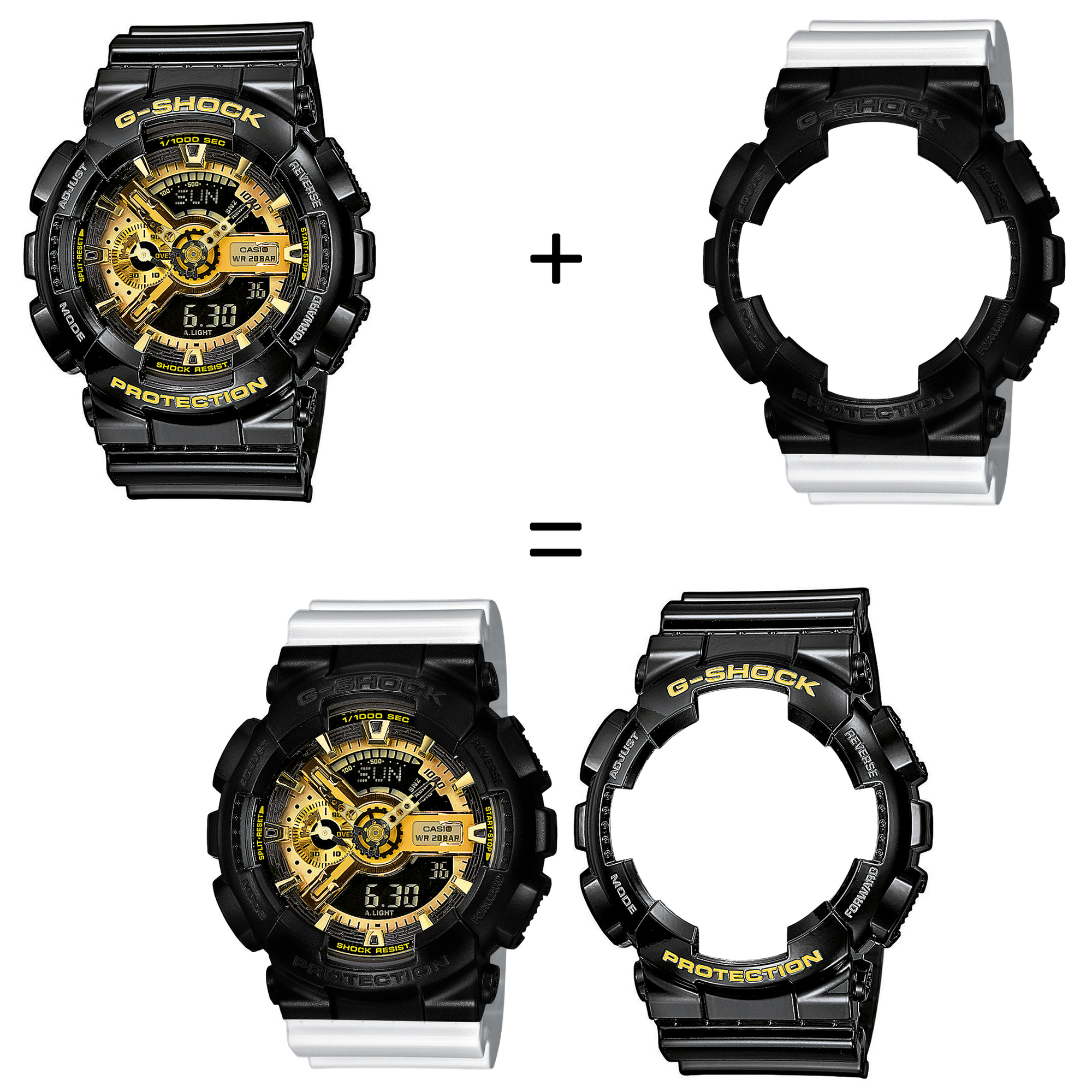Casio SET GA-110GB-1AER + BEZEL 10523429 + PASEK 10347710 zegarek