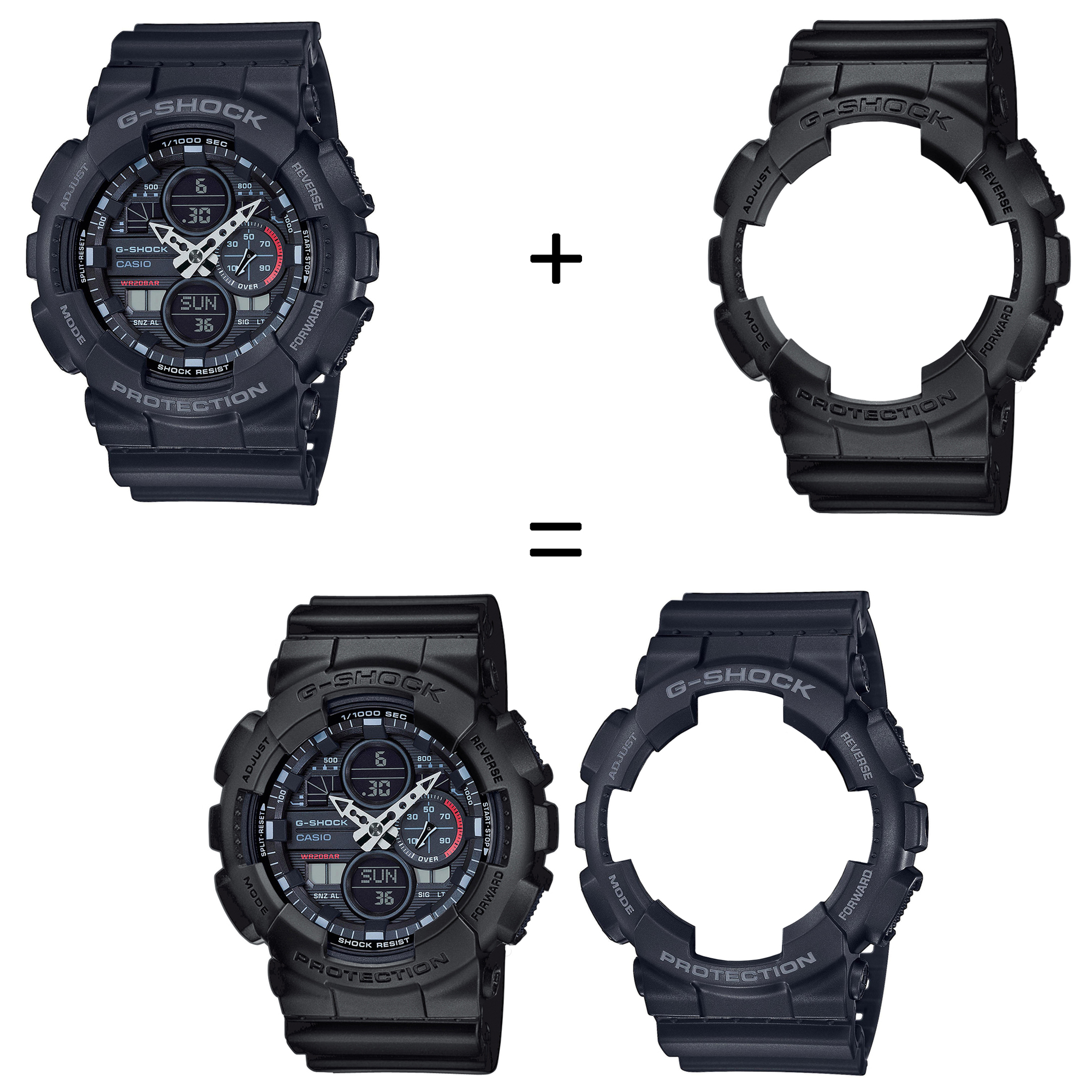 Casio SET GA-140-1A1ER + BEZEL 10358741 + PASEK 10347688 zegarek