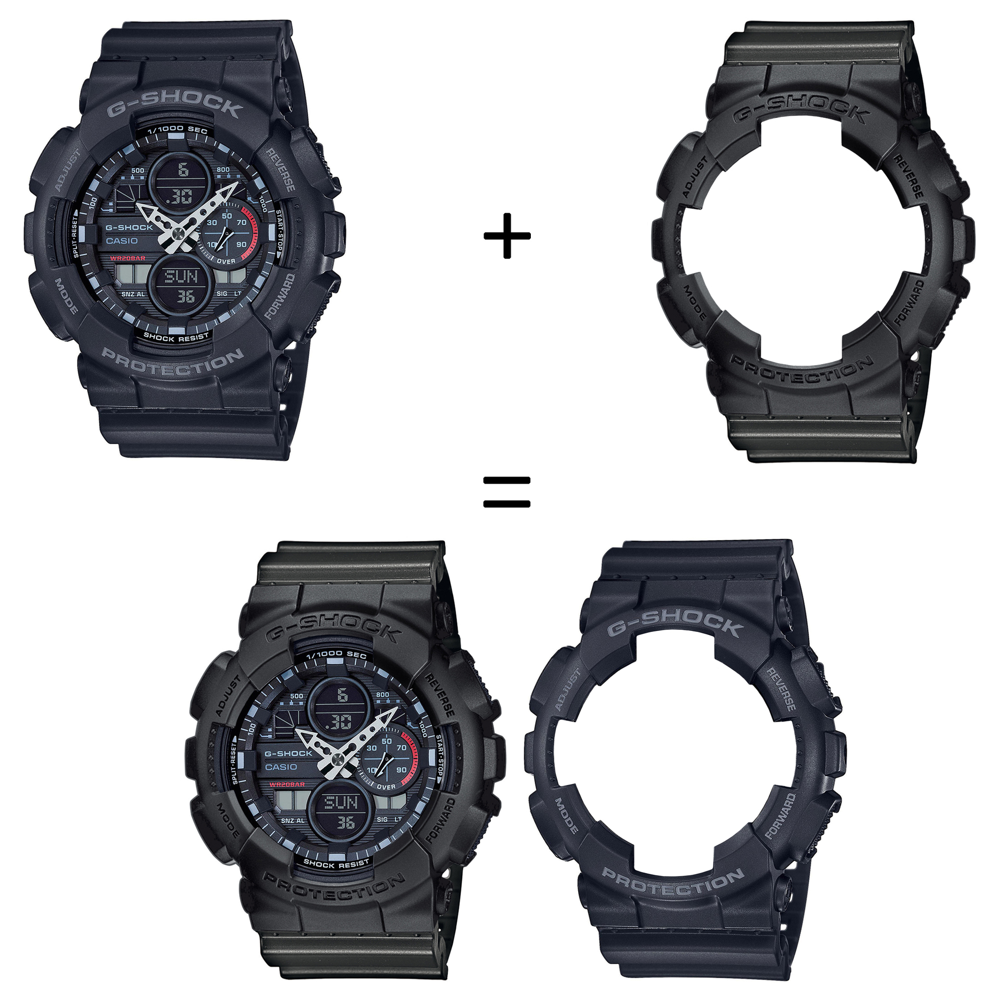 Casio SET GA-140-1A1ER + BEZEL 10358741 + PASEK 10467764 zegarek