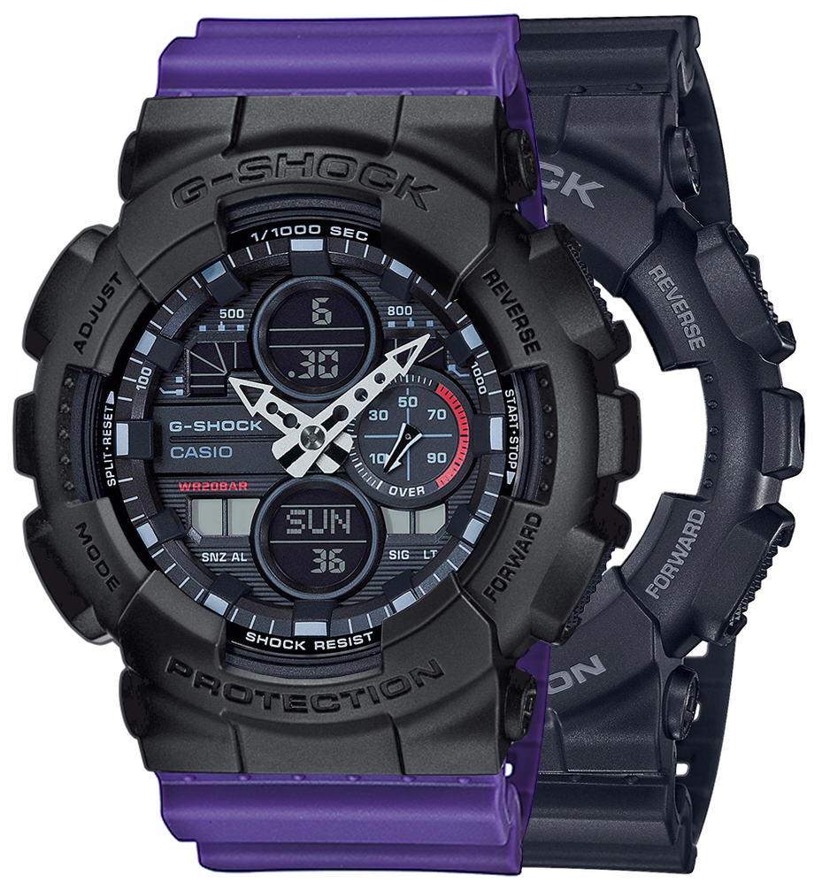  Casio G-SHOCK SET GA-140-1A1ER + BEZEL 10358741 + PASEK 10498156 