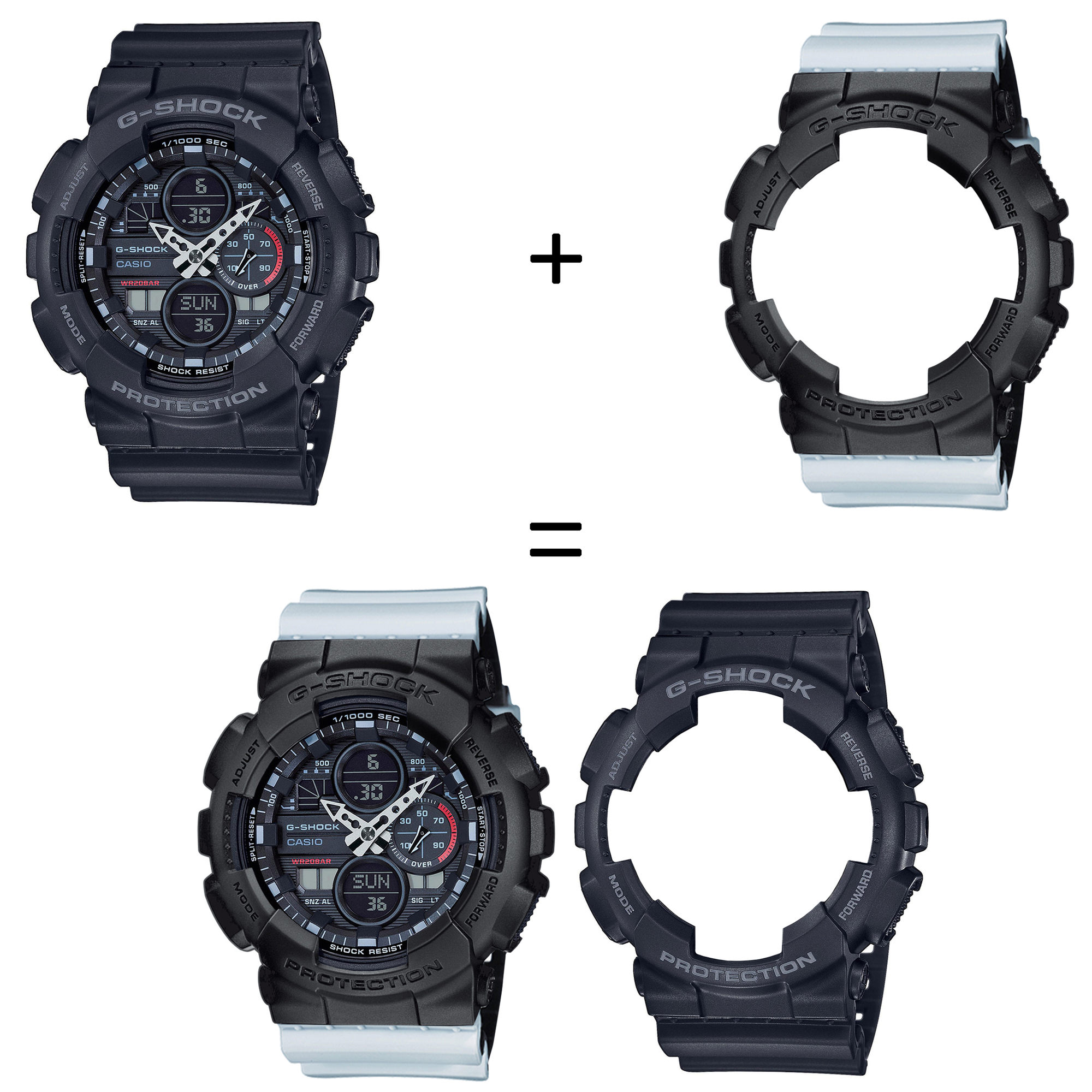 Casio SET GA-140-1A1ER + BEZEL 10358741 + PASEK 10527469 zegarek - miniatura 2