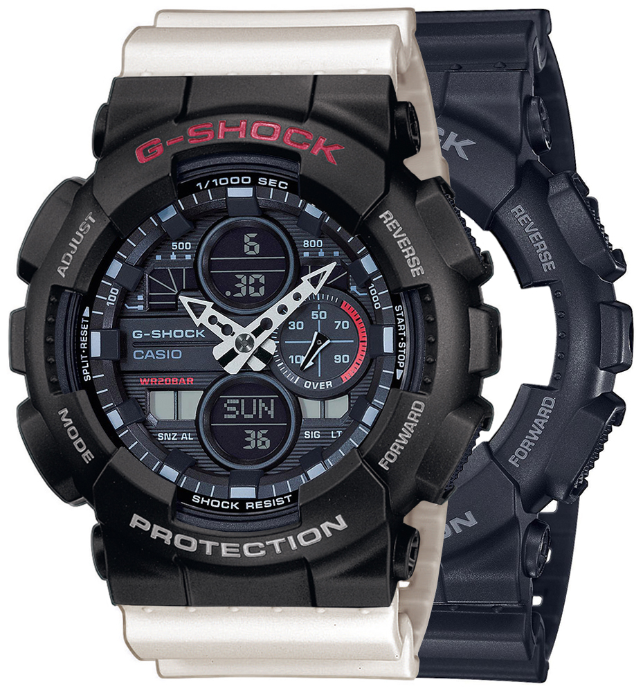  Casio G-SHOCK SET GA-140-1A1ER + BEZEL 10378531 + PASEK 10395227 