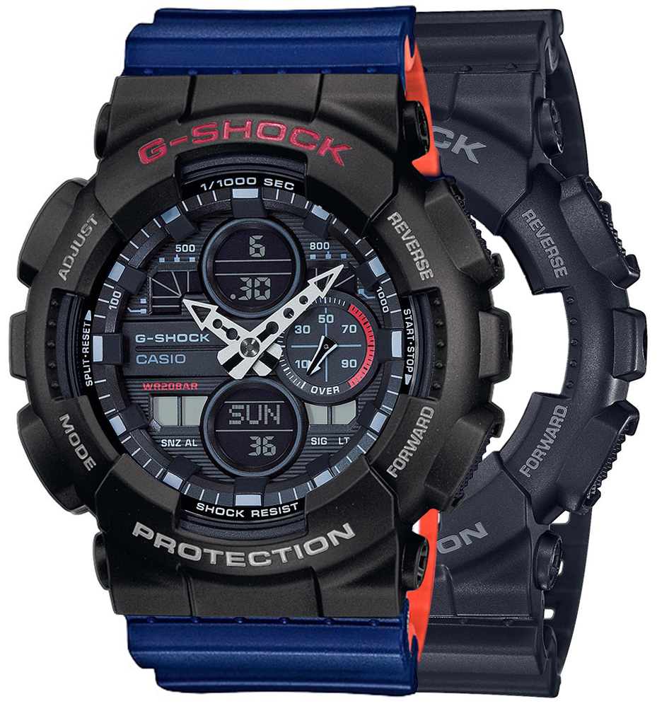  Casio G-SHOCK SET GA-140-1A1ER + BEZEL 10378531 + PASEK 10527467 
