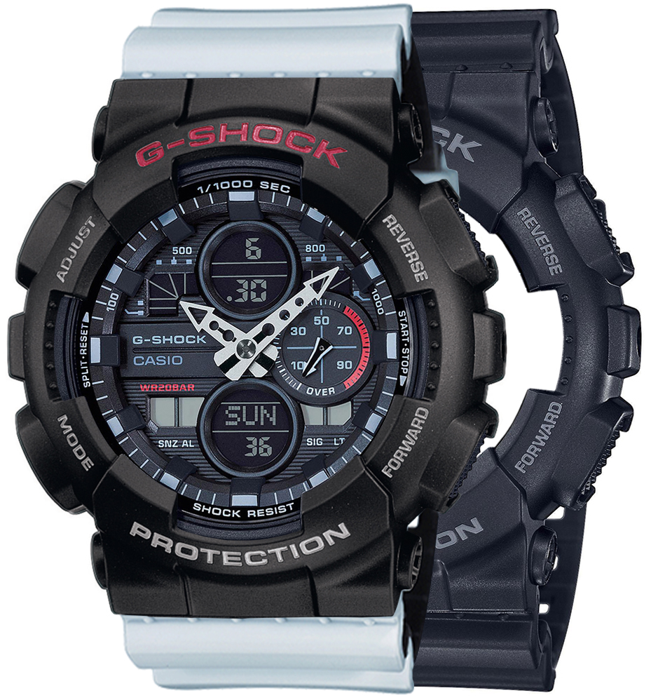  Casio G-SHOCK SET GA-140-1A1ER + BEZEL 10378531 + PASEK 10527469 