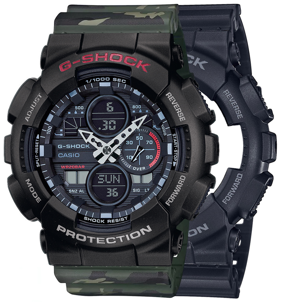  Casio G-SHOCK SET GA-140-1A1ER + BEZEL 10378531 + PASEK 10561429 