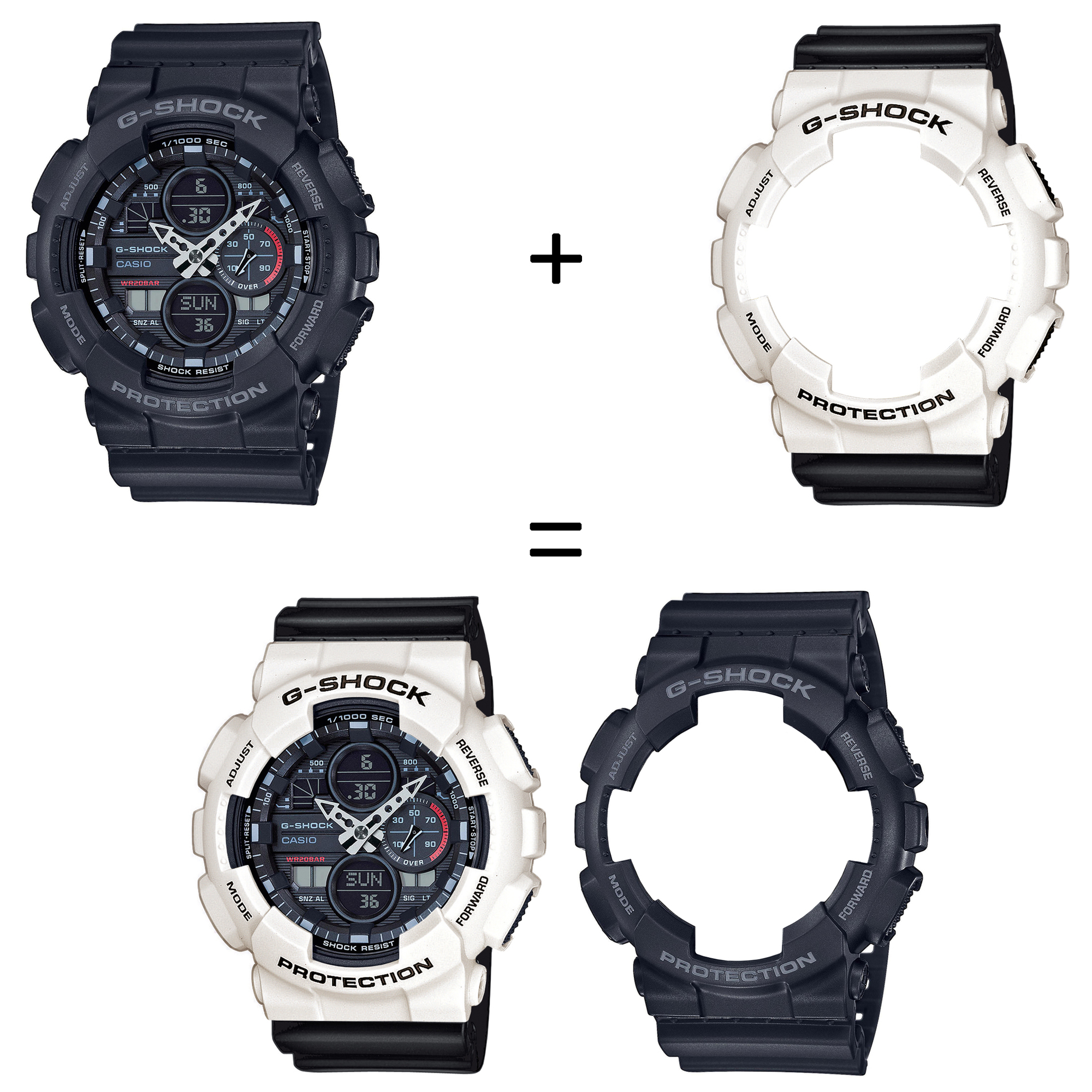 Casio SET GA-140-1A1ER + BEZEL 10395292 + PASEK 10347688 zegarek