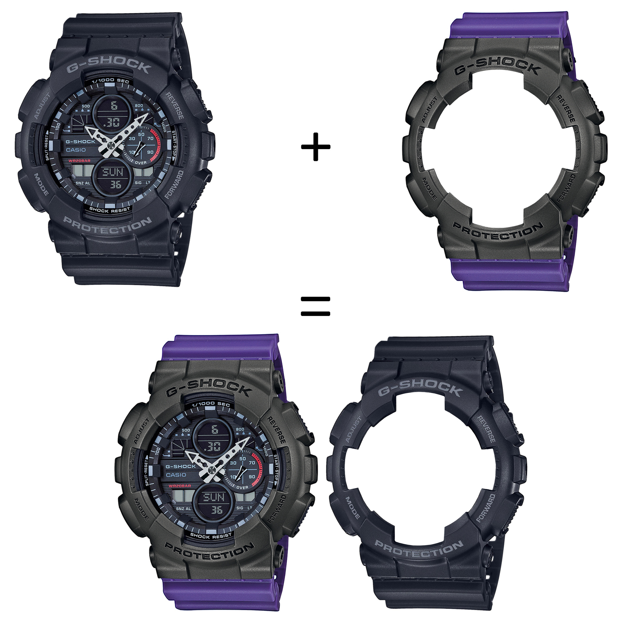 Casio SET GA-140-1A1ER + BEZEL 10467795 + PASEK 10498156 zegarek