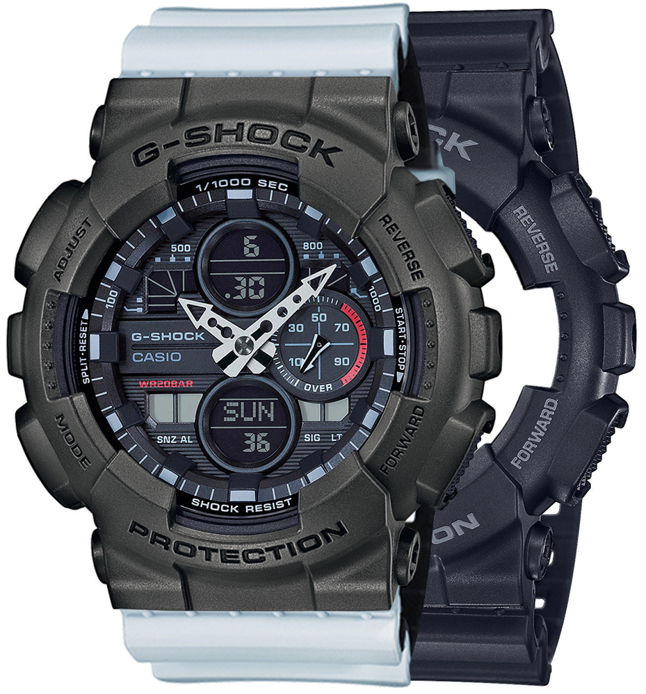  Casio G-SHOCK SET GA-140-1A1ER + BEZEL 10467795 + PASEK 10527469 