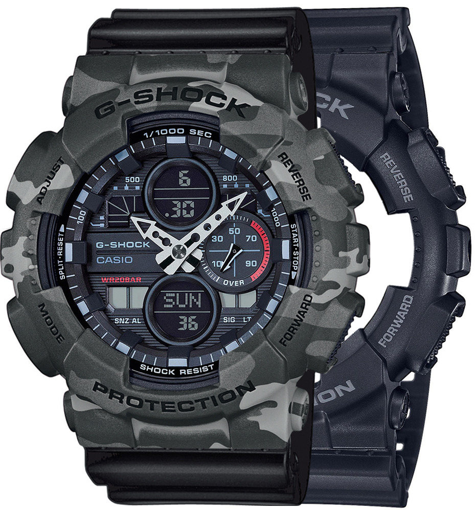  Casio G-SHOCK SET GA-140-1A1ER + BEZEL 10507071 + PASEK 10347688 