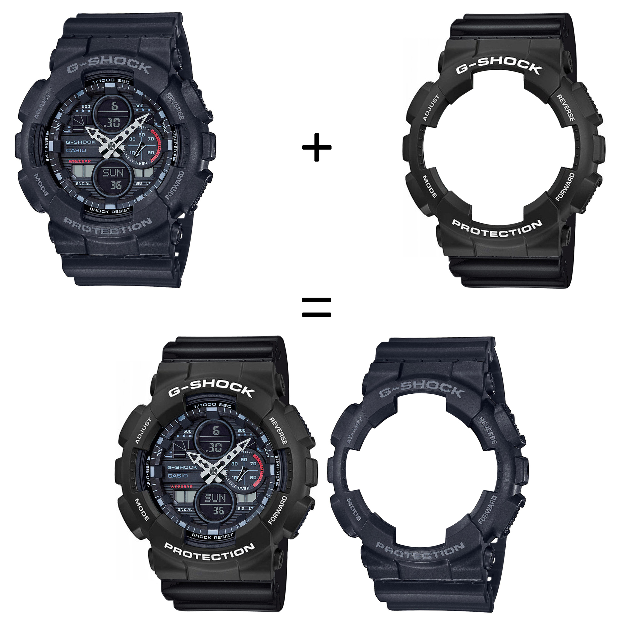 Casio SET GA-140-1A1ER + BEZEL 10508136 + PASEK 10347688 zegarek