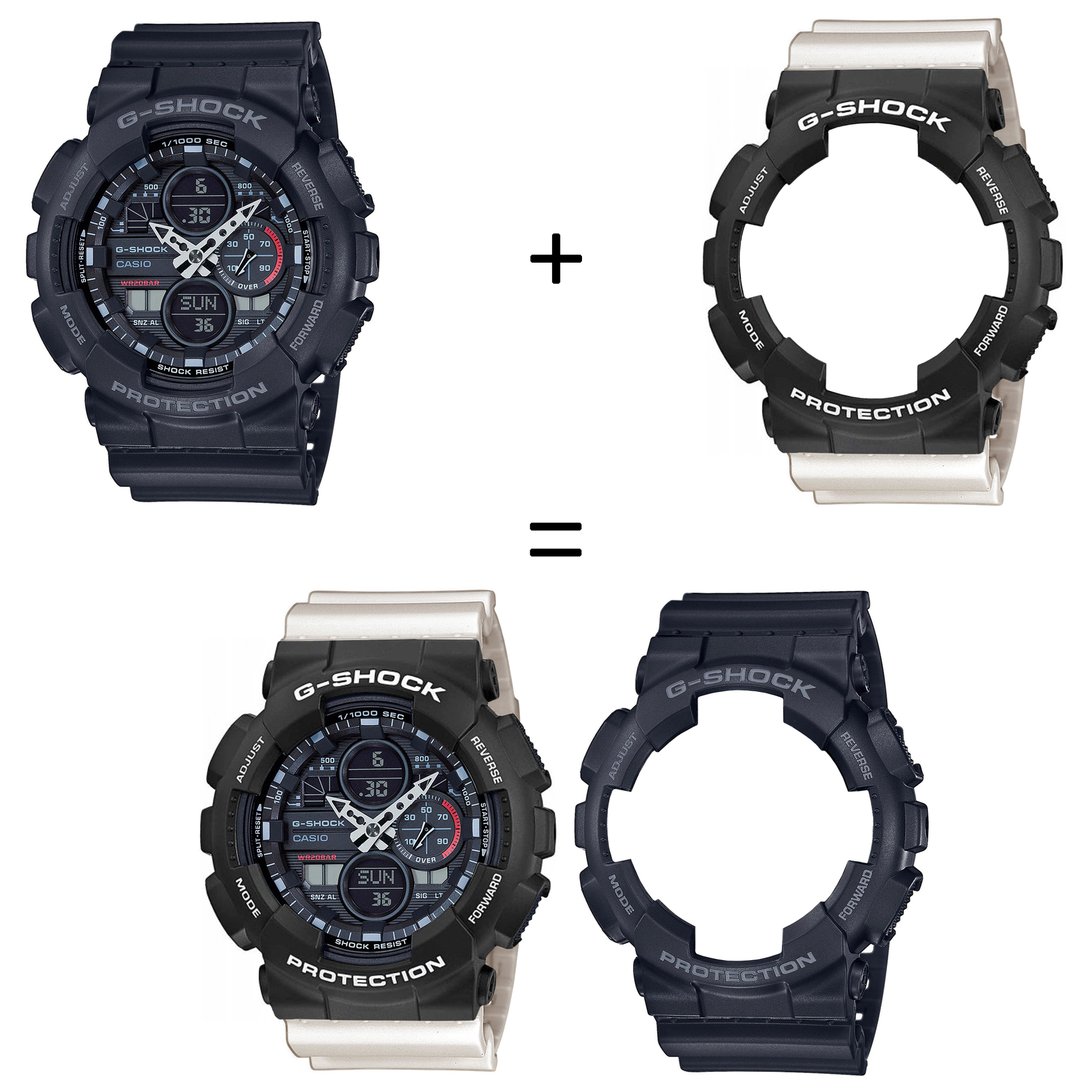 Casio SET GA-140-1A1ER + BEZEL 10508136 + PASEK 10395227 zegarek