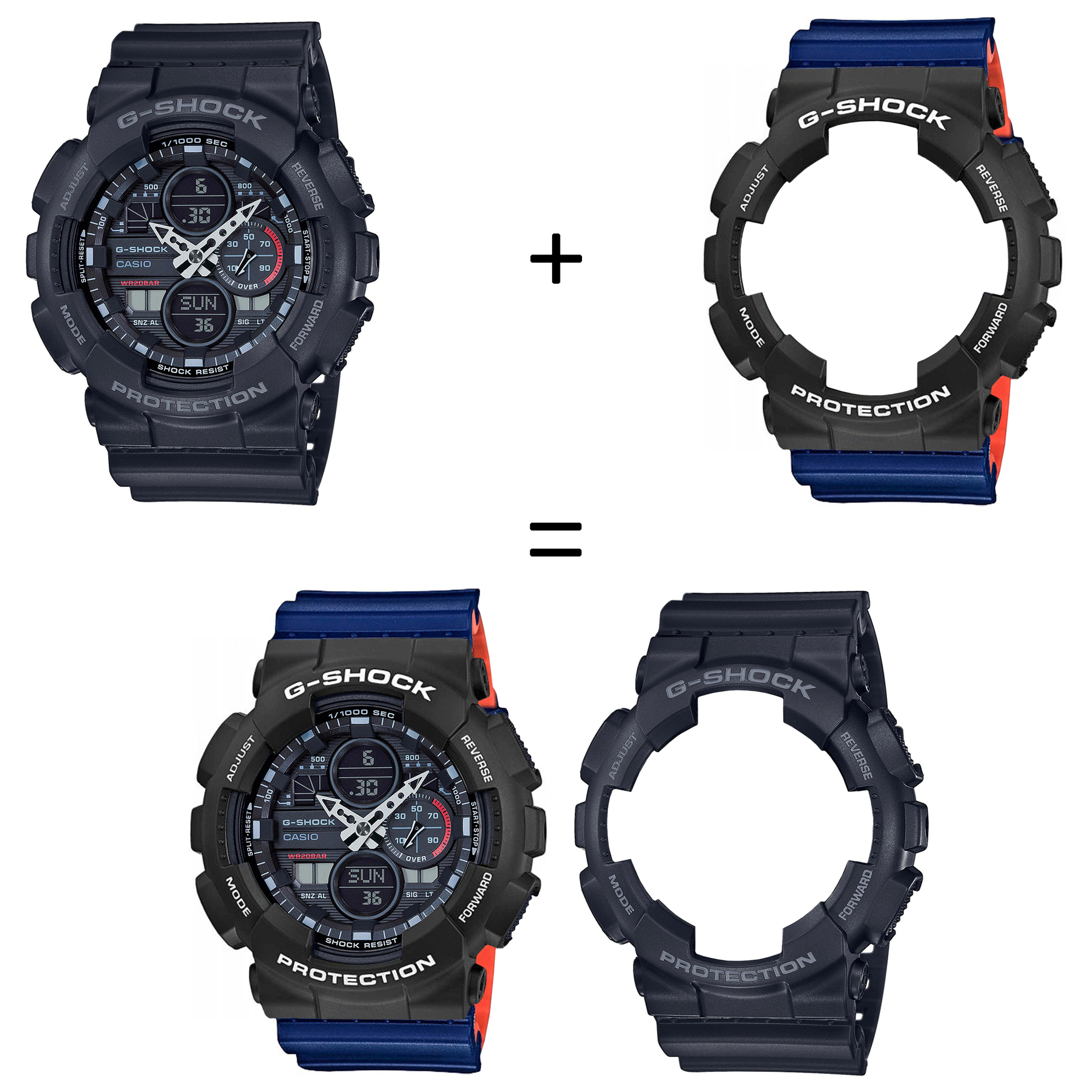 Casio SET GA-140-1A1ER + BEZEL 10508136 + PASEK 10527467 zegarek