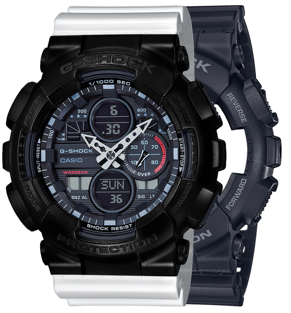  Casio G-SHOCK SET GA-140-1A1ER + BEZEL 10523429 + PASEK 10347710 