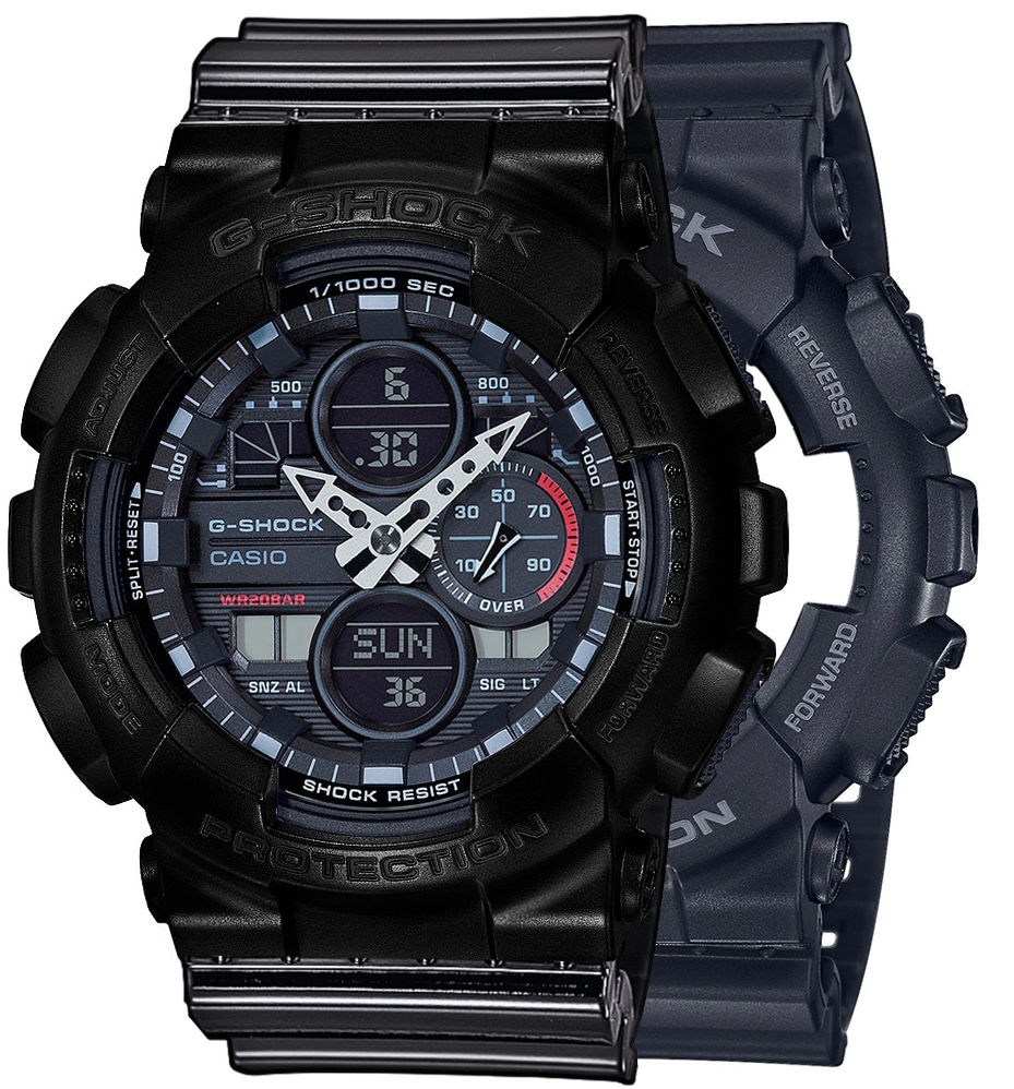  Casio G-SHOCK SET GA-140-1A1ER + BEZEL 10523429 + PASEK 10378391 