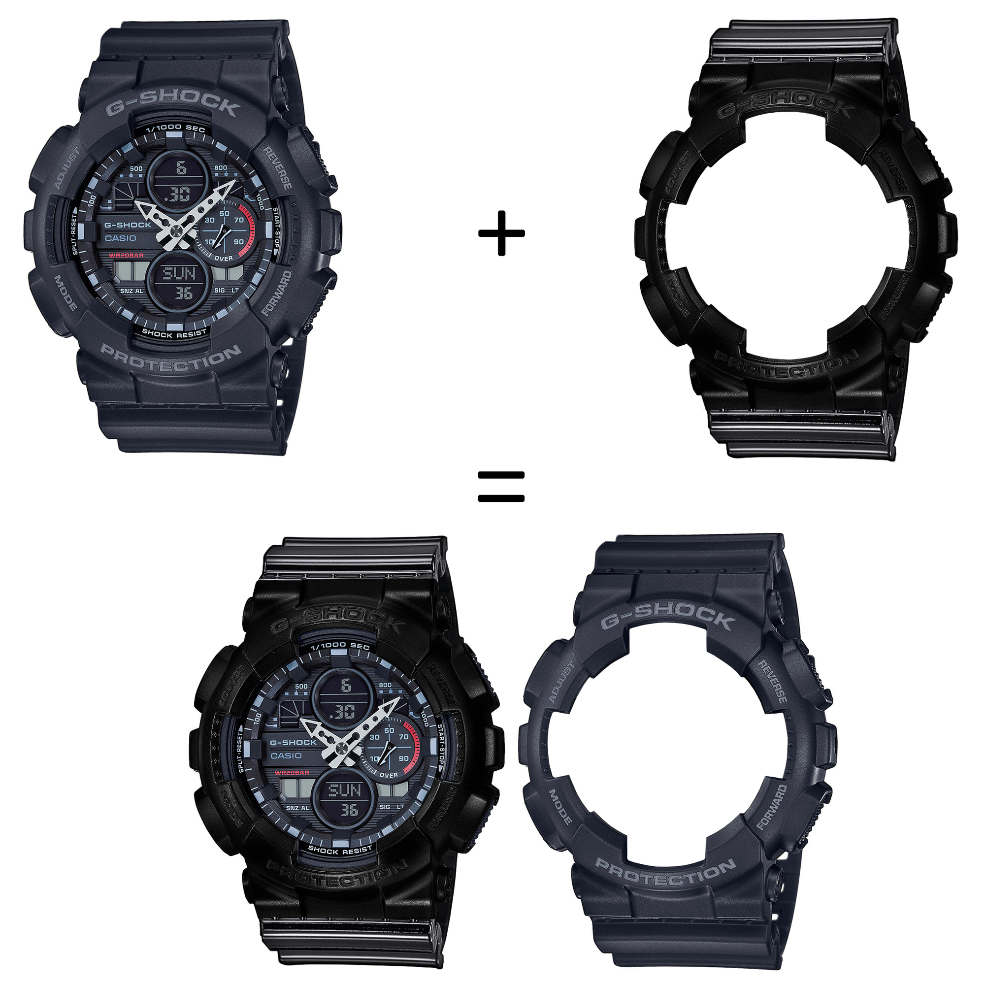 Casio SET GA-140-1A1ER + BEZEL 10523429 + PASEK 10378391 zegarek