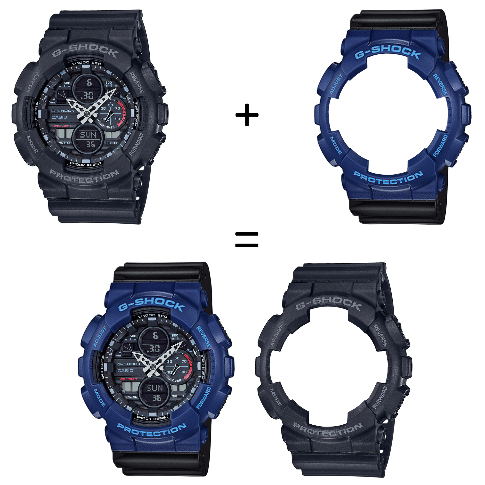 Casio SET GA-140-1A1ER + BEZEL 10527398 + PASEK 10347688 zegarek - miniatura 2