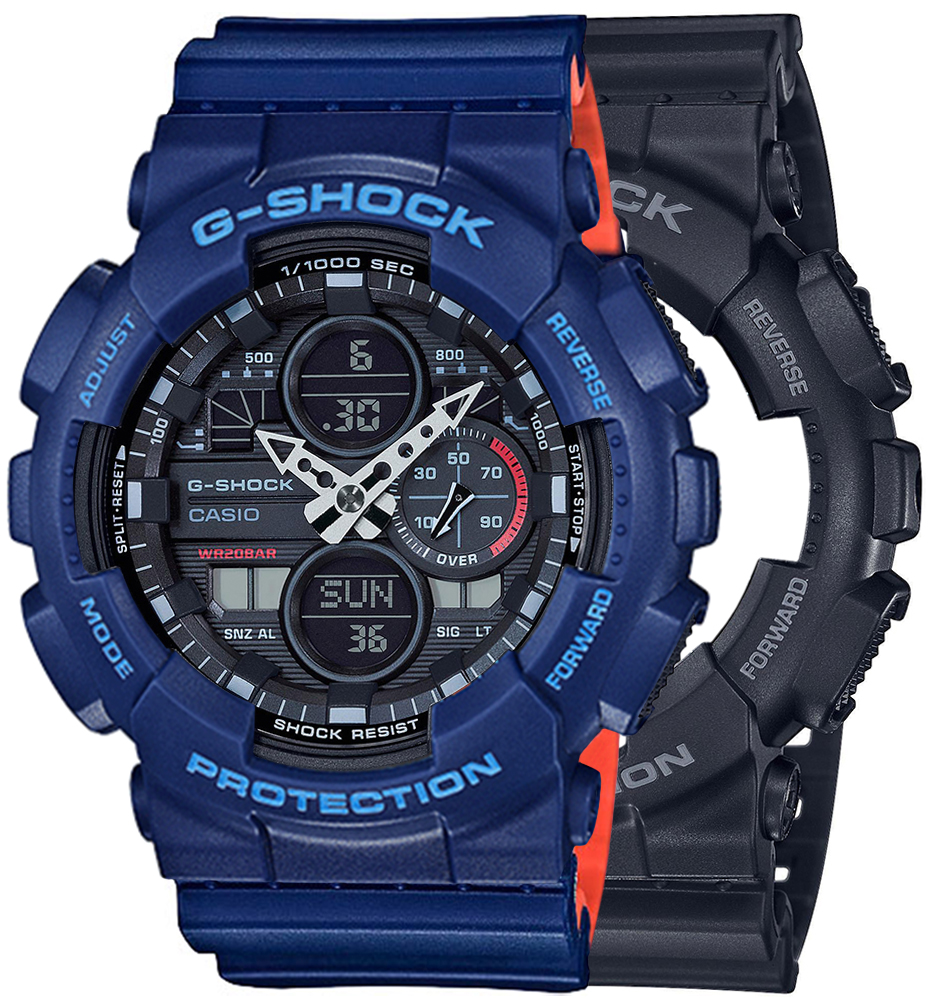  Casio G-SHOCK SET GA-140-1A1ER + BEZEL 10527398 + PASEK 10527467 