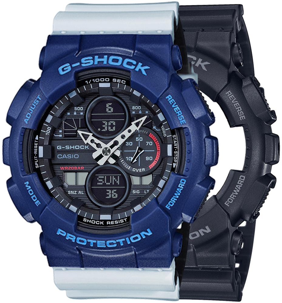  Casio G-SHOCK SET GA-140-1A1ER + BEZEL 10527398 + PASEK 10527469 