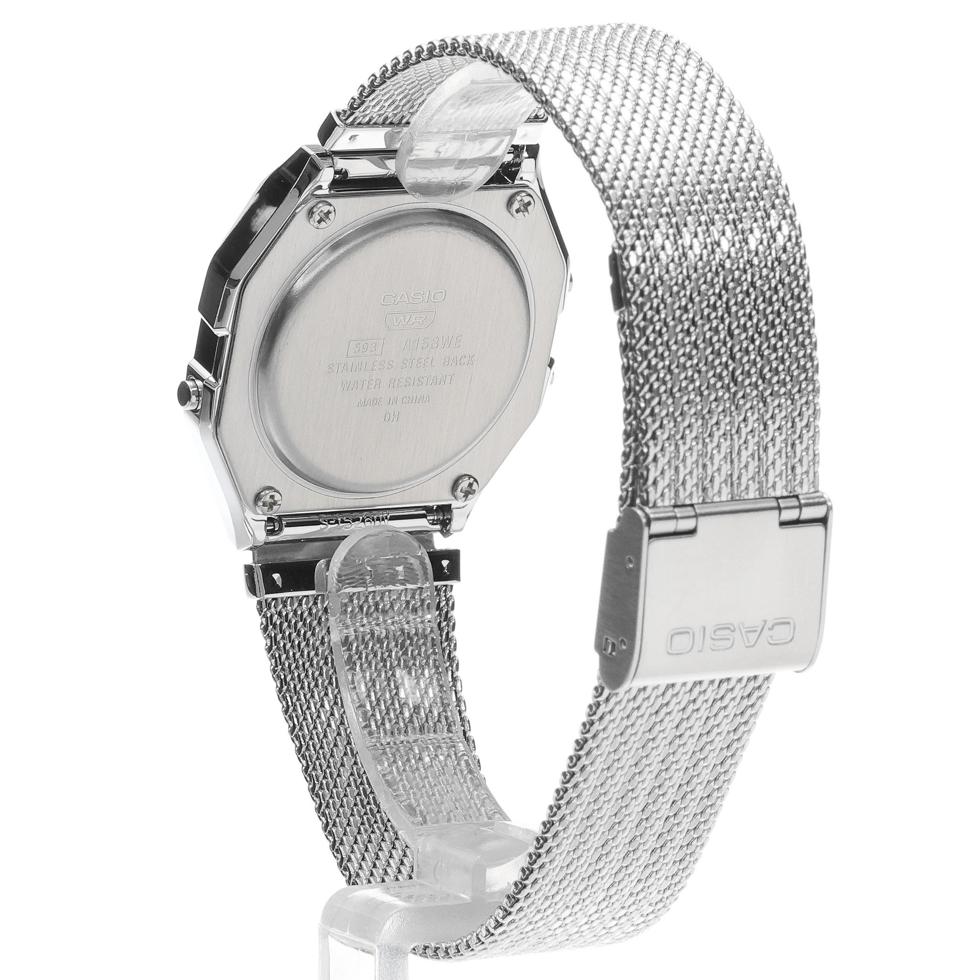Casio Vintage A158WEM-7EF Classic VINTAGE Maxi sportowy zegarek srebrny - miniatura 4