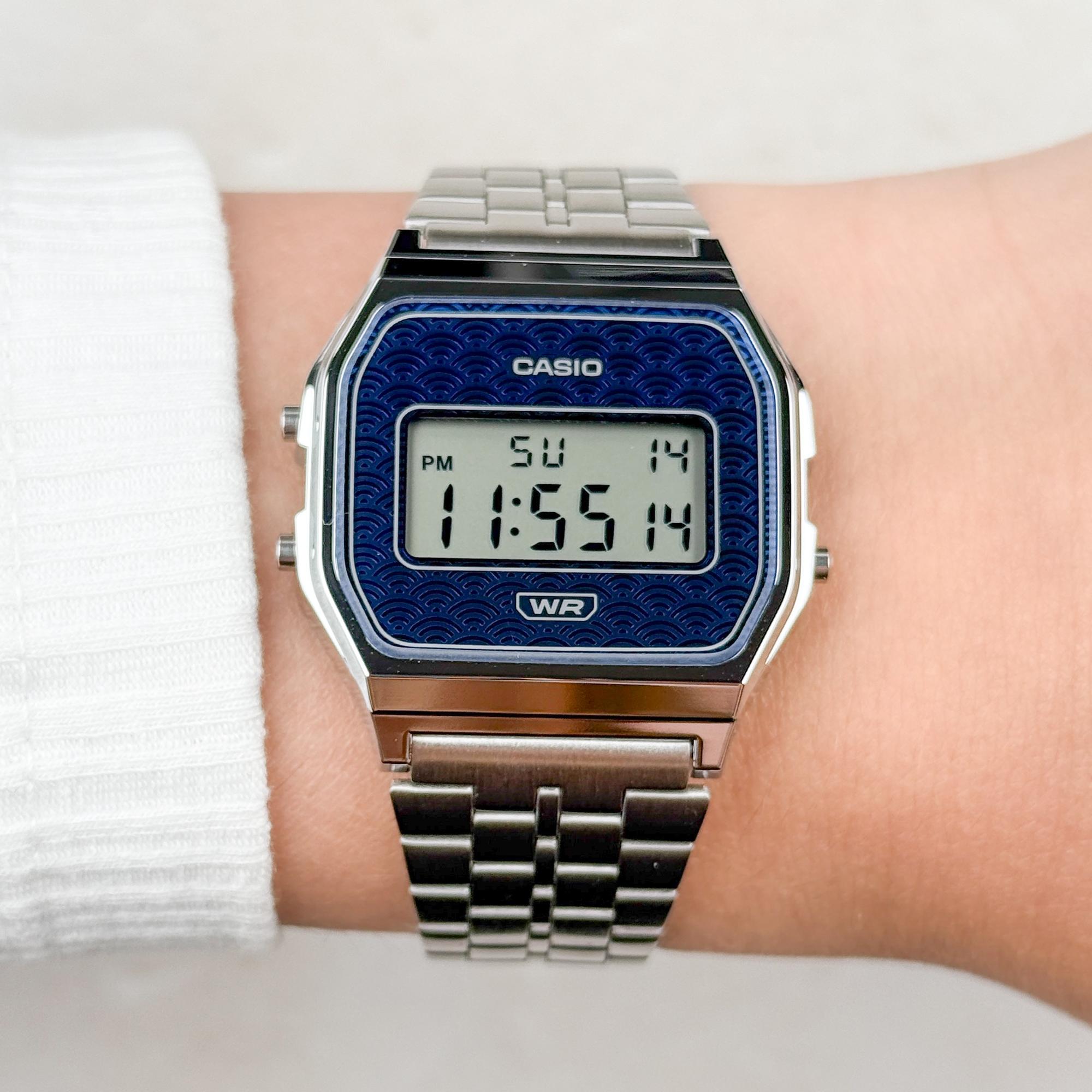 Casio Vintage A159WEVJ-2ER VINTAGE Midi Casio Vintage Seigaiha zegarek męski retro akrylowe - miniatura 8