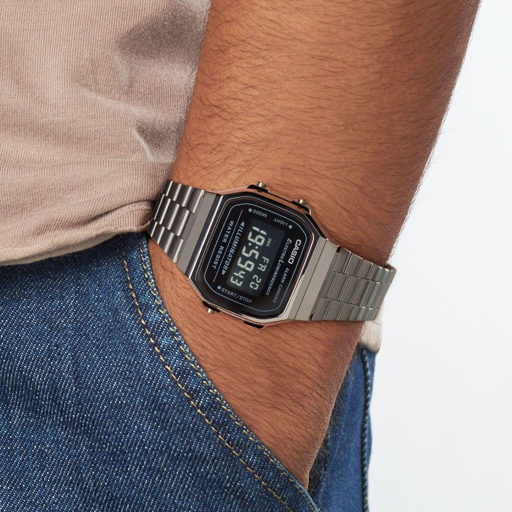 Casio Vintage A168WEGG-1BEF zegarek szary retro Vintage bransoleta - miniatura 3