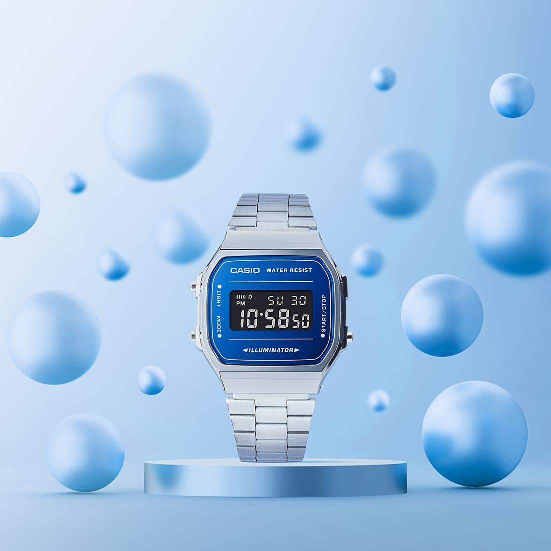 Casio Vintage A168WEM-2BEF męski zegarek VINTAGE Maxi bransoleta - miniatura 3