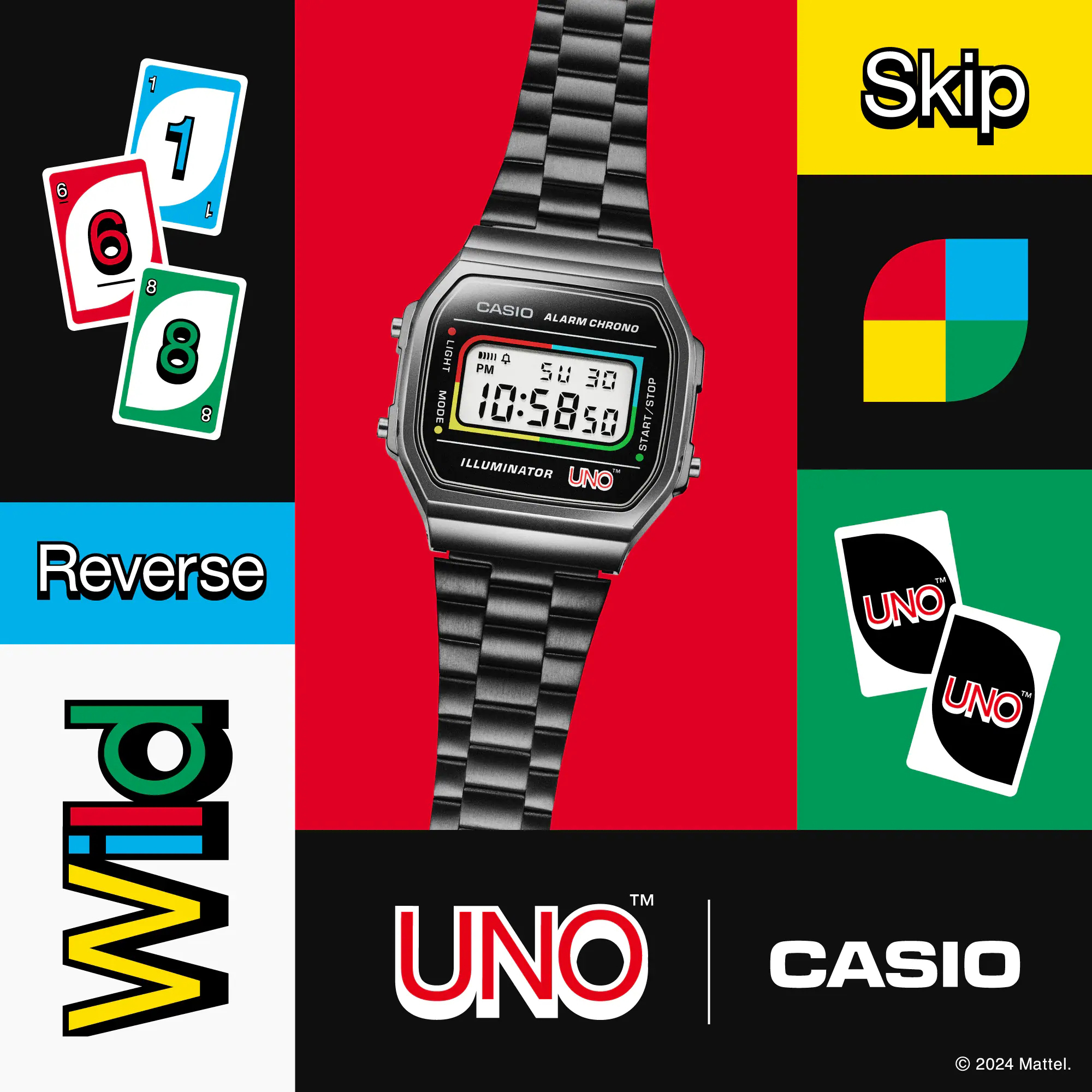 Casio Vintage A168WEUC-1AER dla dzieci zegarek VINTAGE Maxi bransoleta