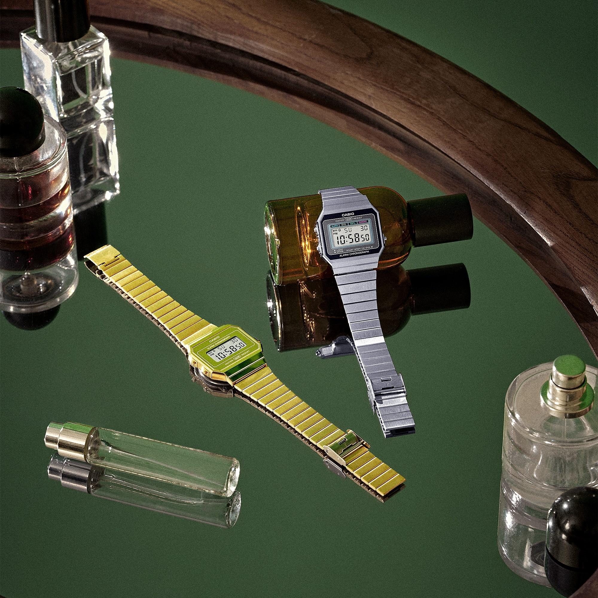 Casio Vintage A700WEVG-9AEF Vintage Iconic Vintage fashion-modowy zegarek złoty - miniatura 7