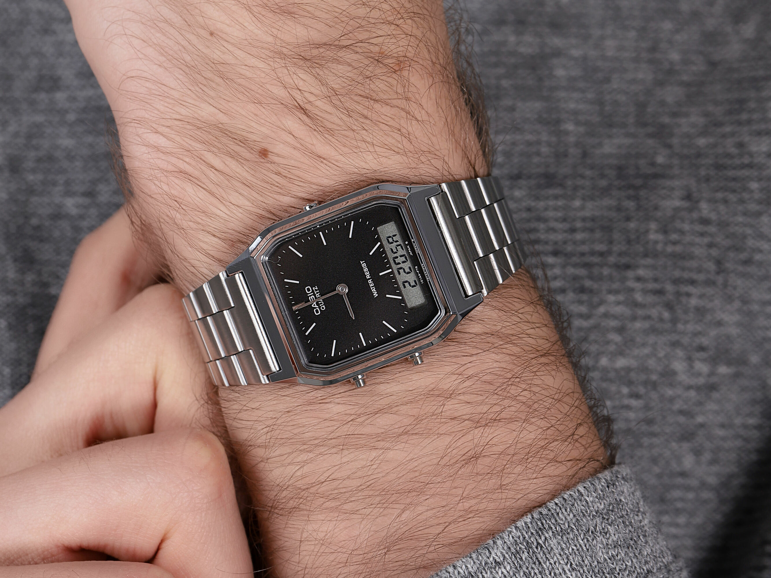 Casio Vintage AQ-230A-1DMQYES męski zegarek Retro bransoleta - miniatura 2