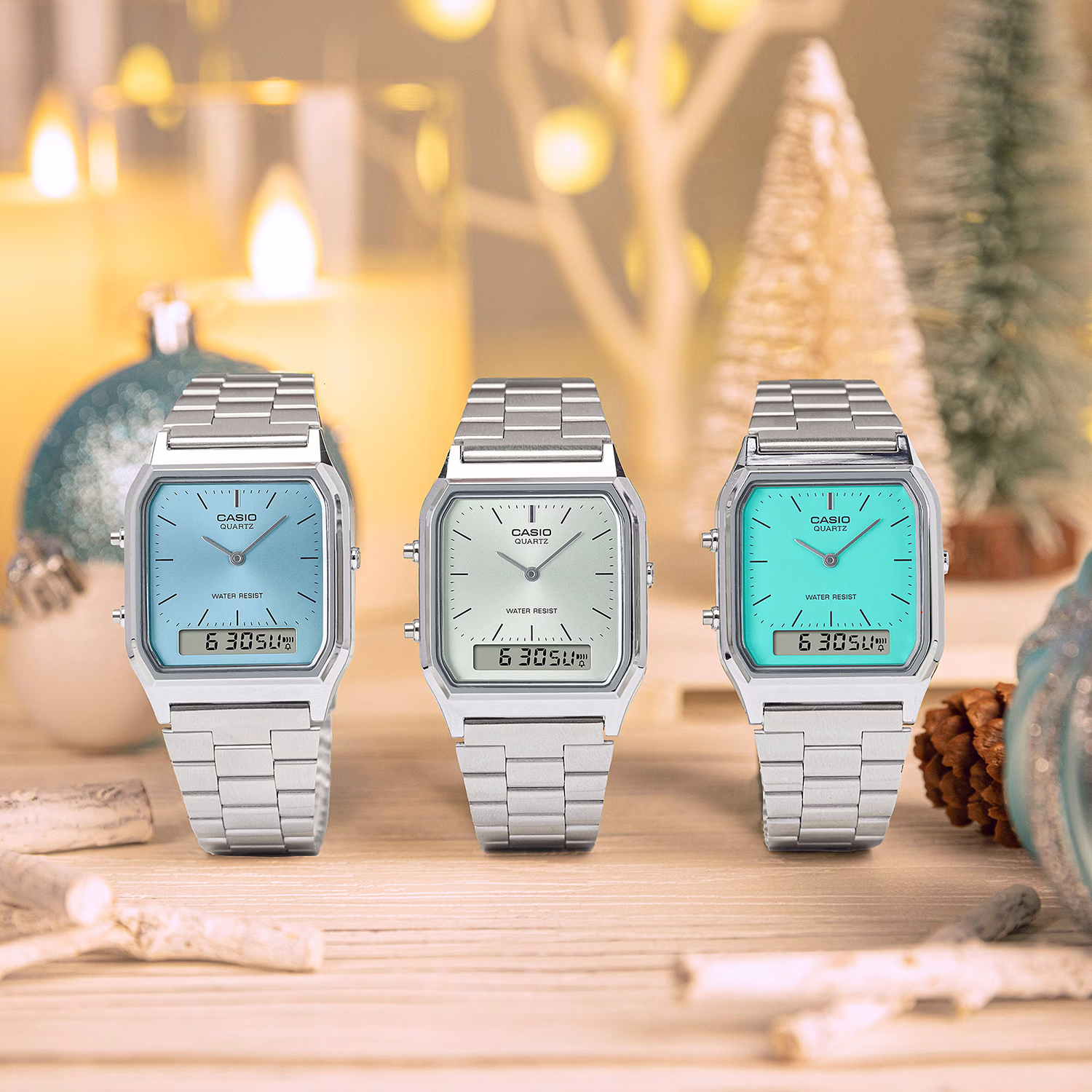 Casio Vintage AQ-230A-7AMQYES męski zegarek VINTAGE Maxi bransoleta - miniatura 12
