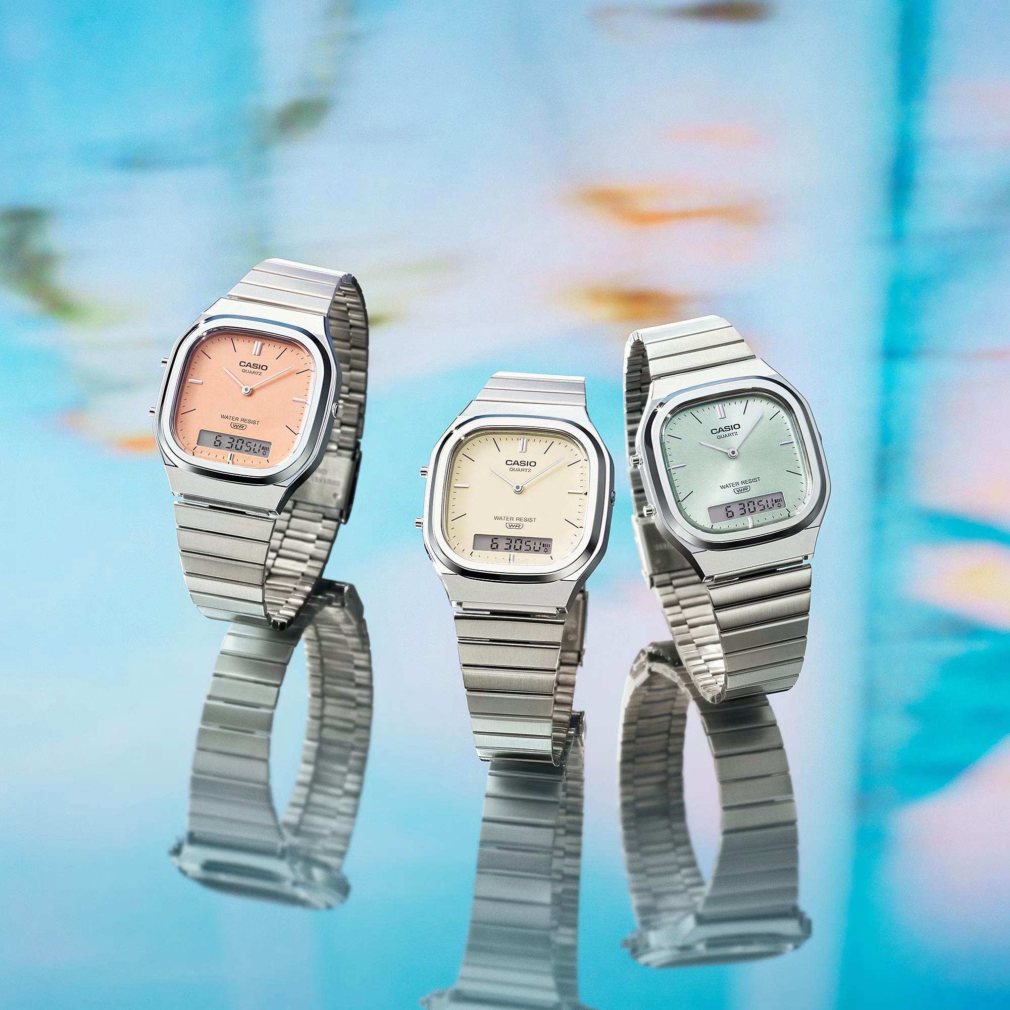 Casio Vintage AQ-240E-7A2EF męski zegarek Vintage bransoleta - miniatura 8