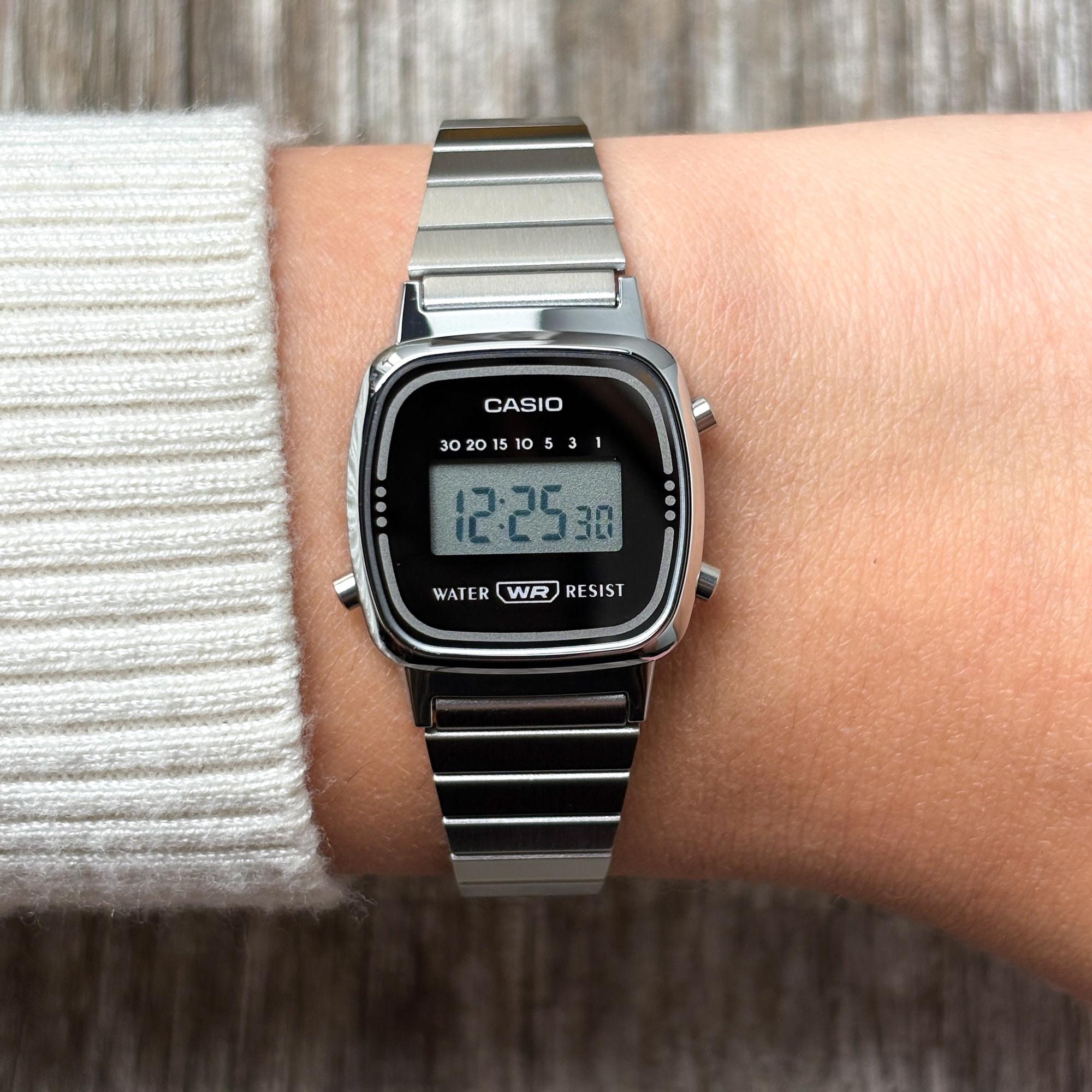 Casio Vintage LA670WES-7AEF zegarek srebrny sportowy VINTAGE Mini bransoleta - miniatura 8